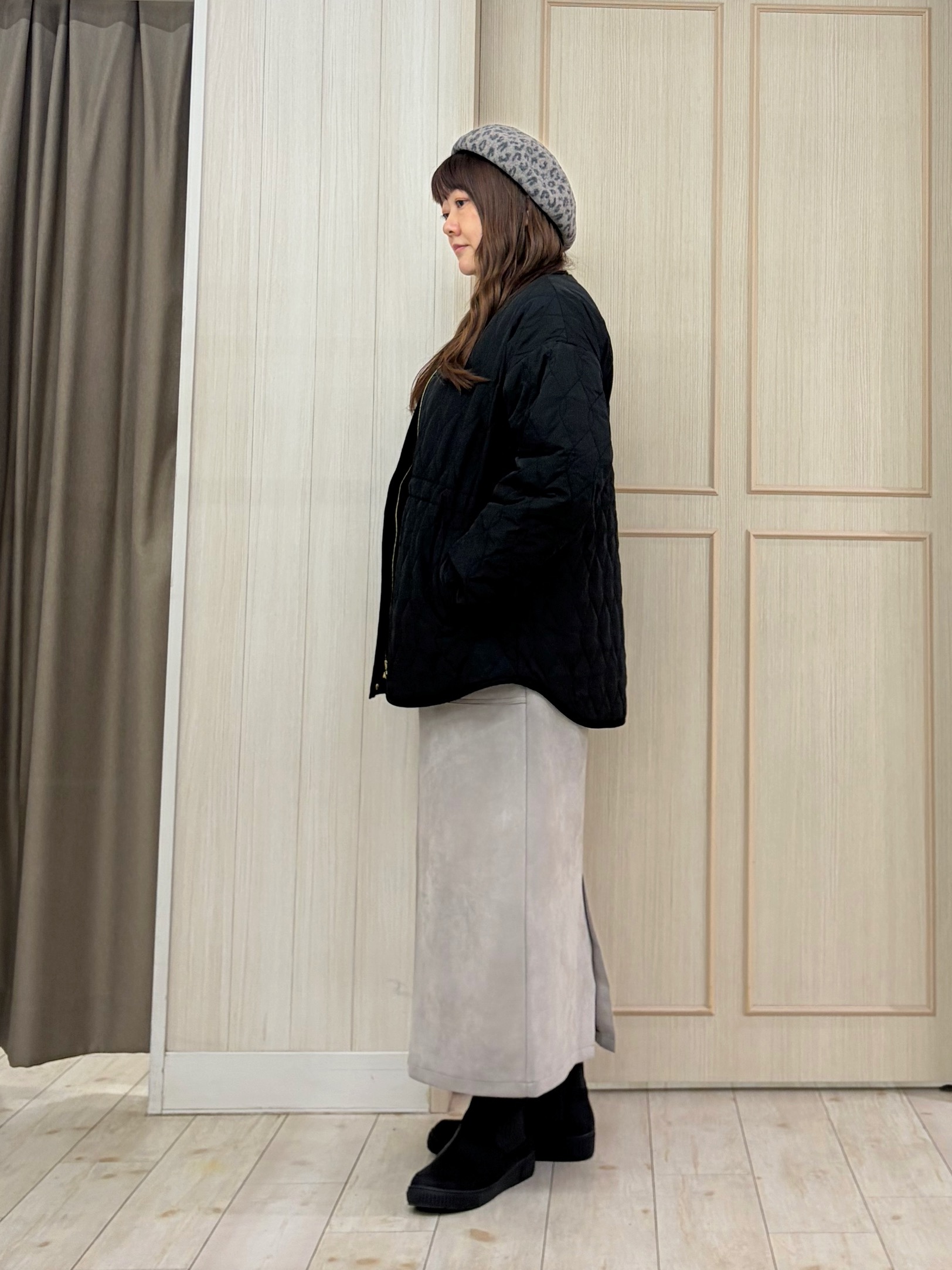 akiさんの「SHOO･LA･RUE｜【撥水/S-LL/洗濯機可】ウエスト絞れる キルト中綿ジャケット」を使ったコーディネート