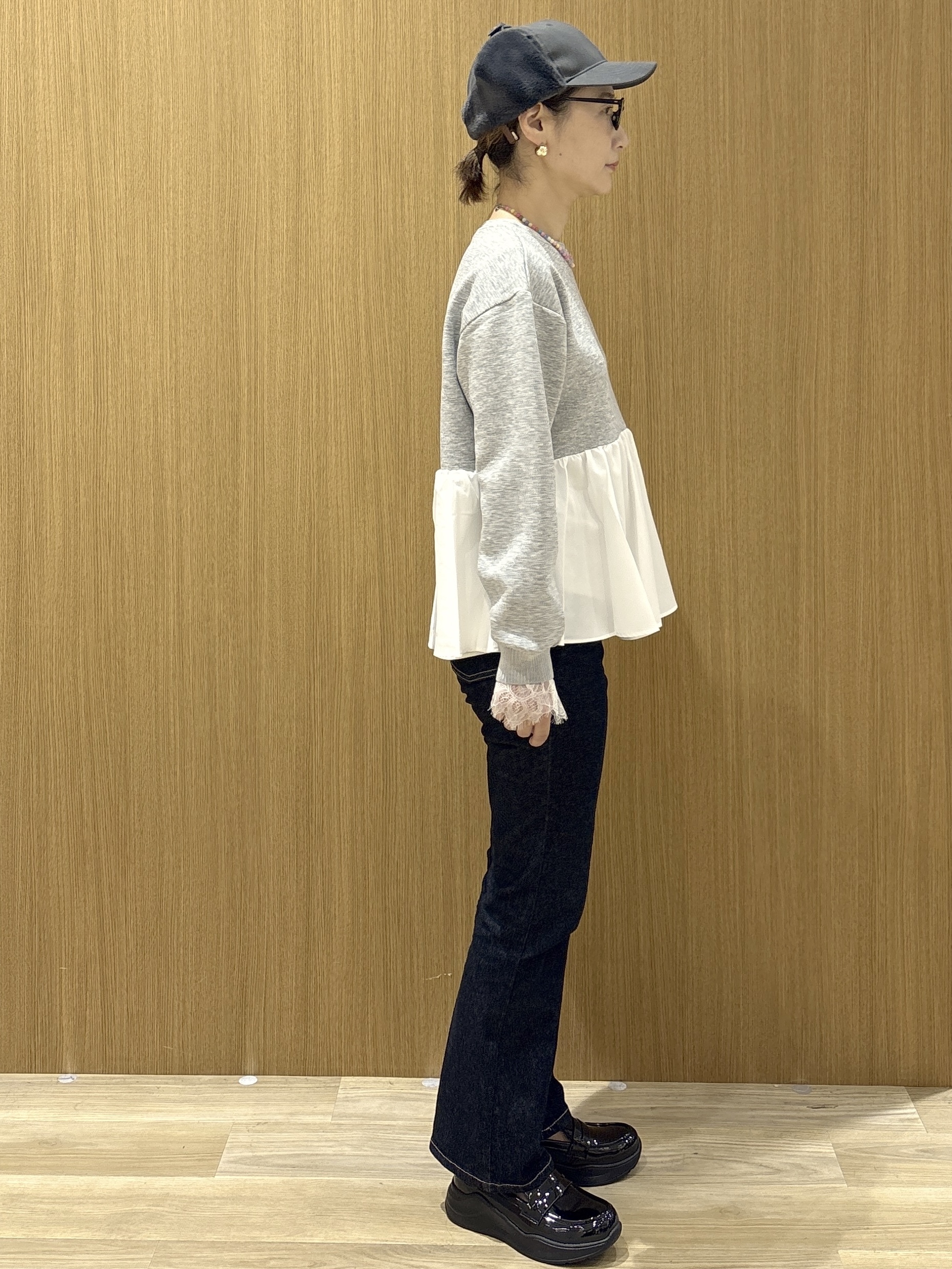 たけねぇさんの「OPAQUE.CLIP｜ペプラムドッキングトップス【洗濯機OK】」を使ったコーディネート