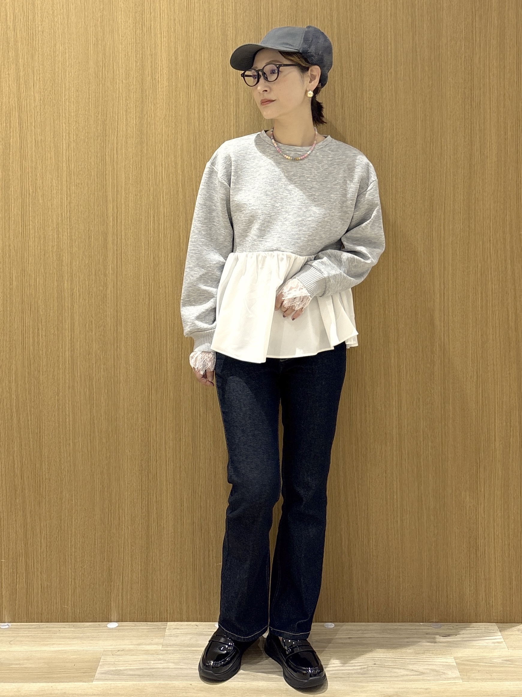 たけねぇさんの「OPAQUE.CLIP｜ペプラムドッキングトップス【洗濯機OK】」を使ったコーディネート