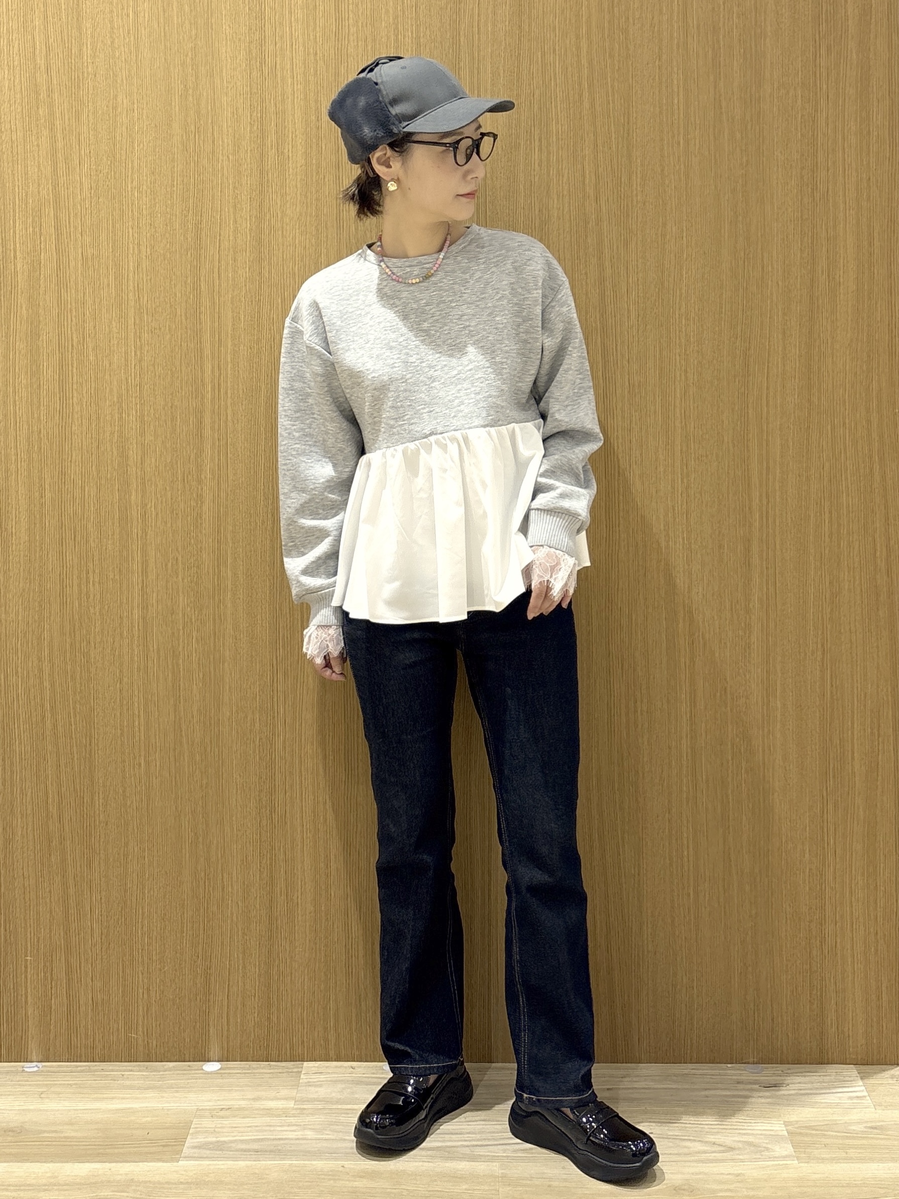 たけねぇさんの「OPAQUE.CLIP｜ペプラムドッキングトップス【洗濯機OK】」を使ったコーディネート