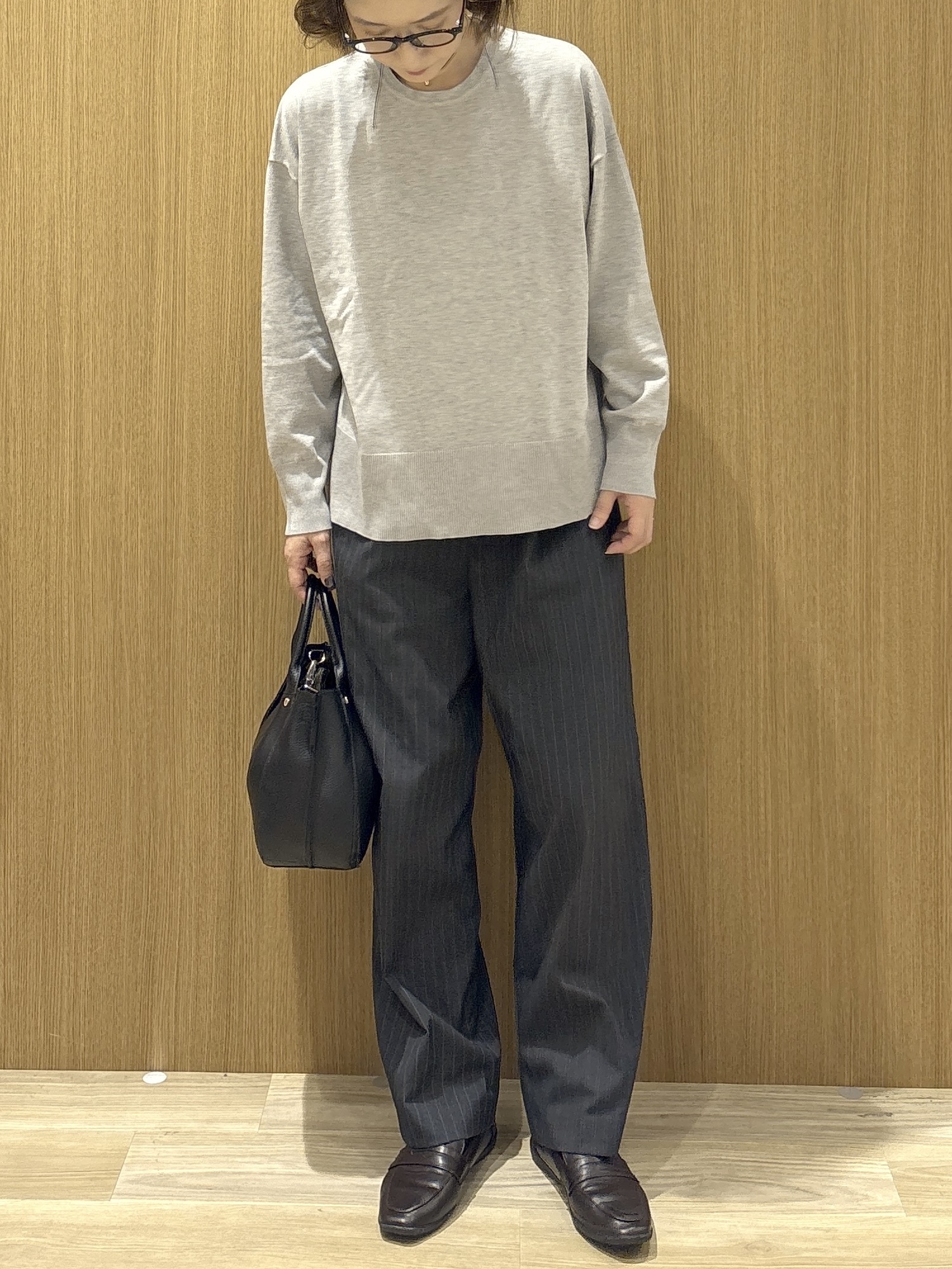 たけねぇさんの「OPAQUE.CLIP｜リラクシークルーニット【洗濯機OK】」を使ったコーディネート