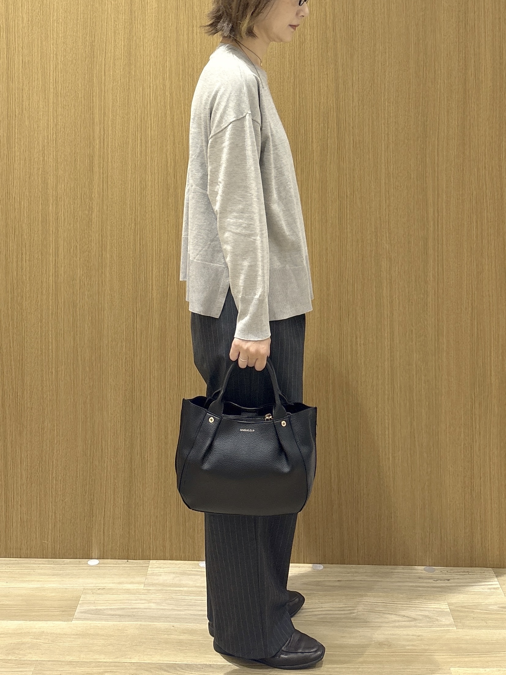 たけねぇさんの「OPAQUE.CLIP｜リラクシークルーニット【洗濯機OK】」を使ったコーディネート