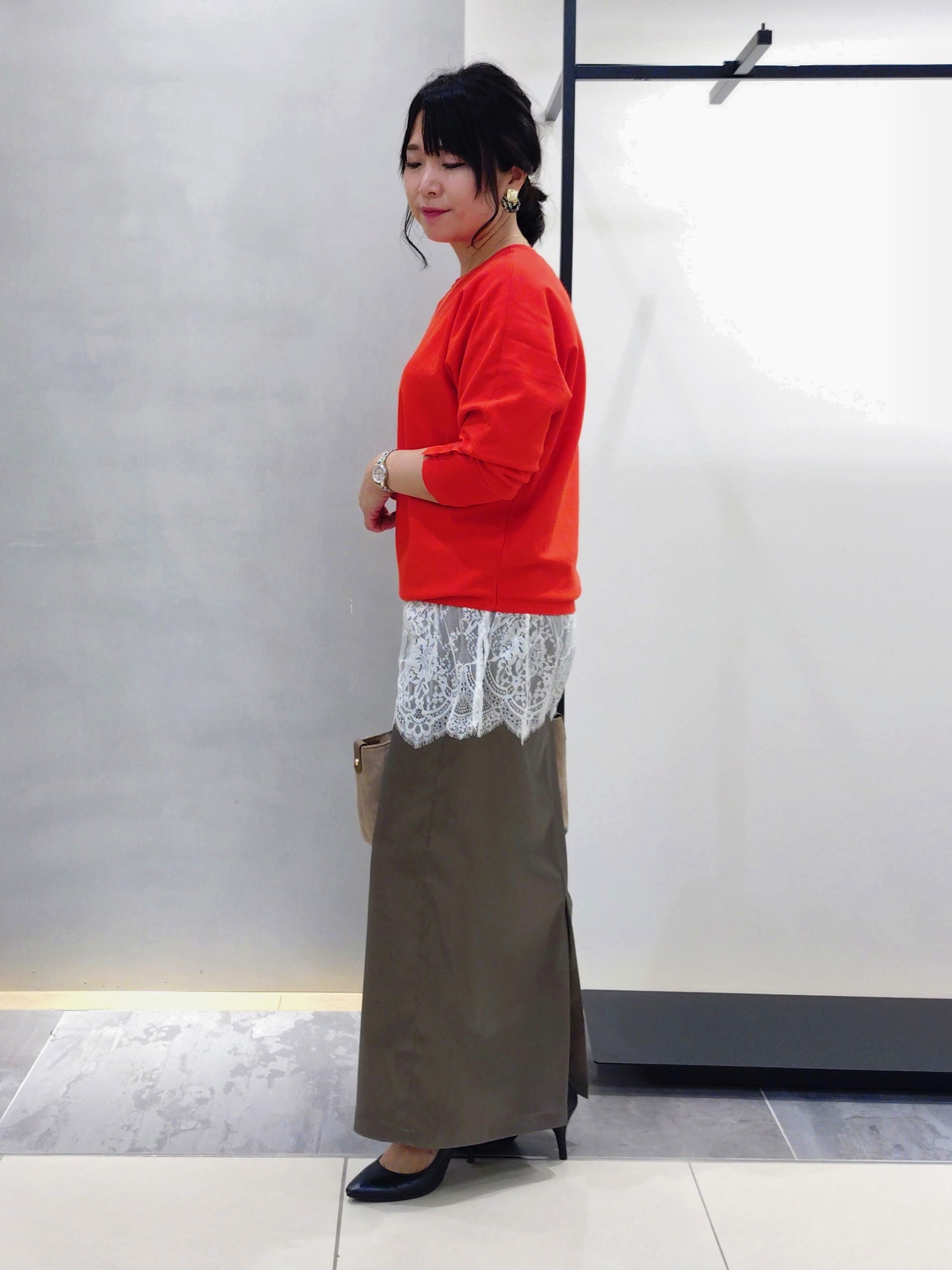 TOMOMIさんの「INDIVI｜【2柄展開】柄デザインスカーフ」を使ったコーディネート