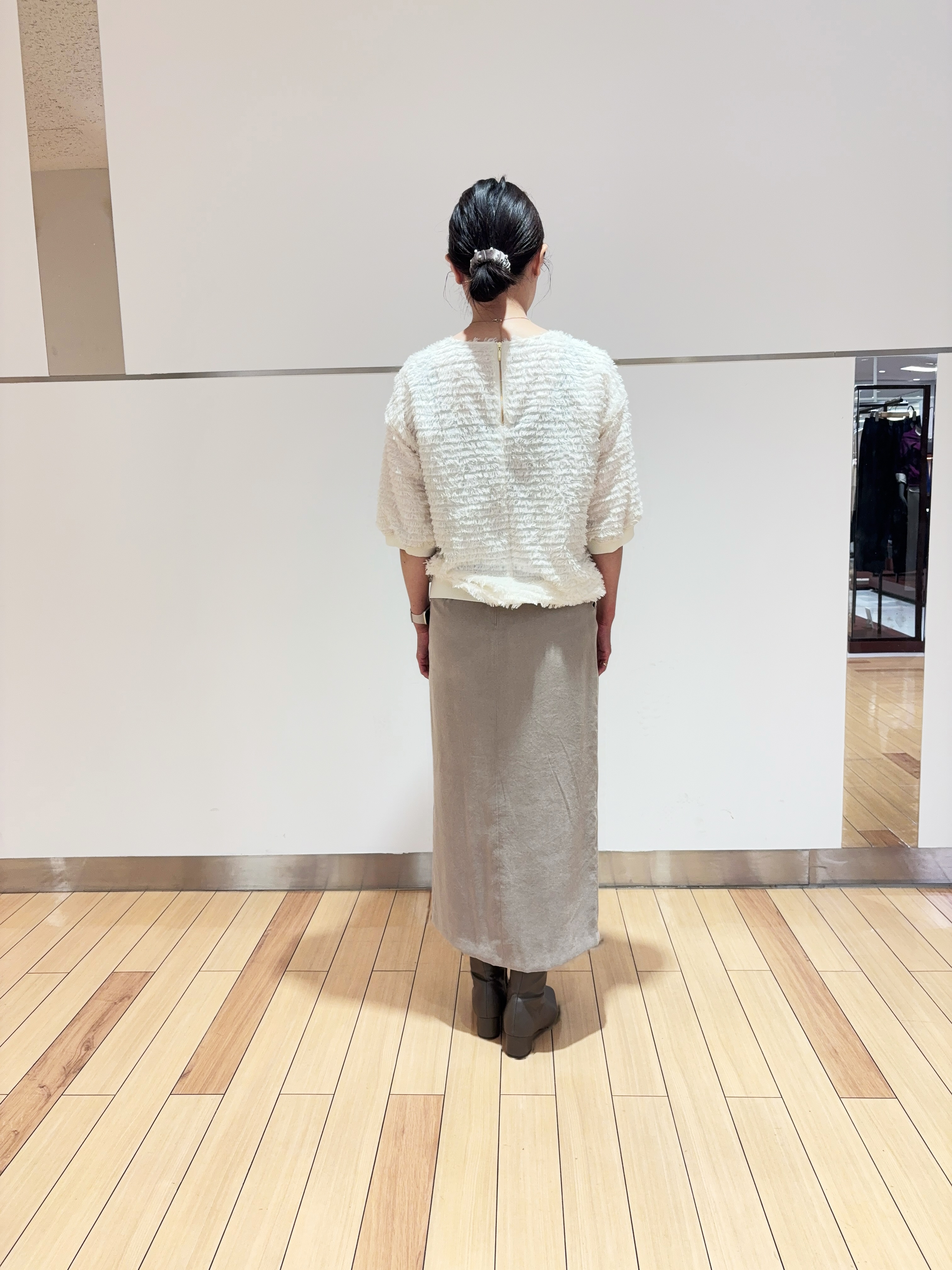 misaさんの「UNTITLED｜【秋映え/体型カバー】フェザージャガードプルオーバー」を使ったコーディネート