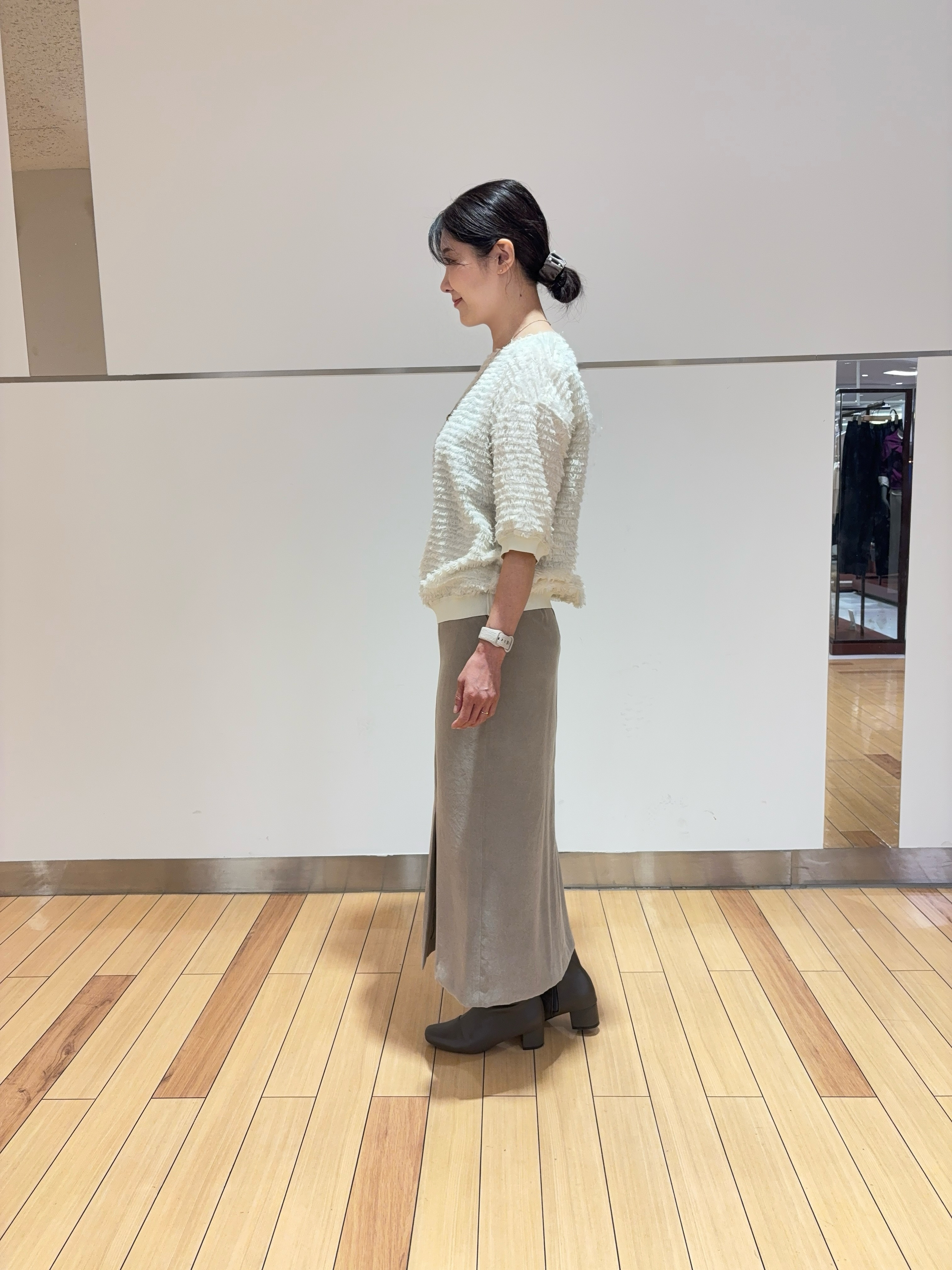 misaさんの「UNTITLED｜【秋映え/体型カバー】フェザージャガードプルオーバー」を使ったコーディネート