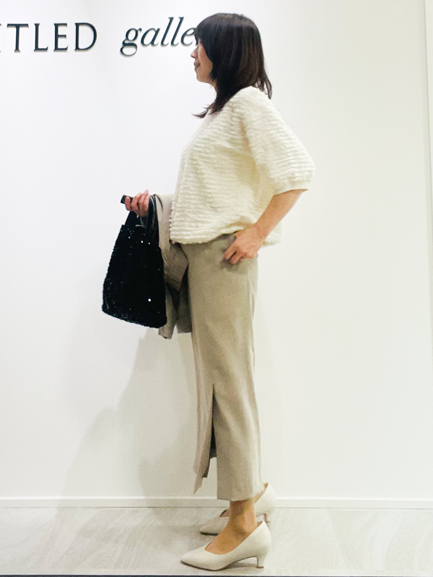 めいさんの「UNTITLED｜【秋映え/体型カバー】フェザージャガードプルオーバー」を使ったコーディネート