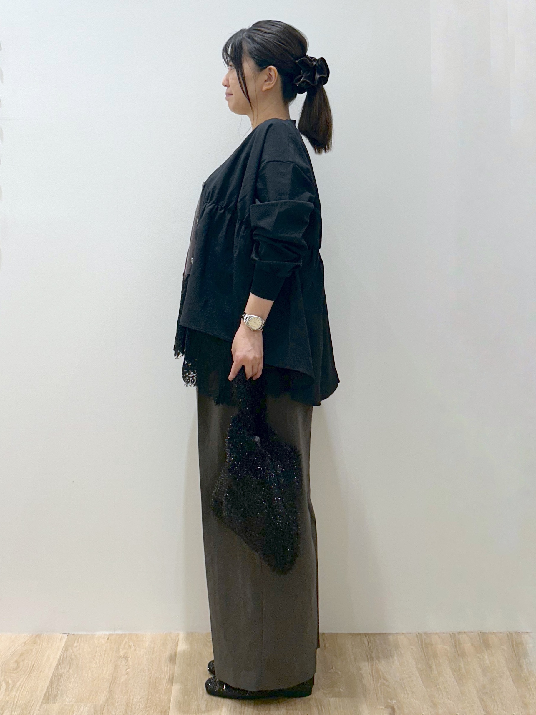 hiroさんの「OPAQUE.CLIP｜ブラウス風シアーカーディガン【洗濯機OK】」を使ったコーディネート