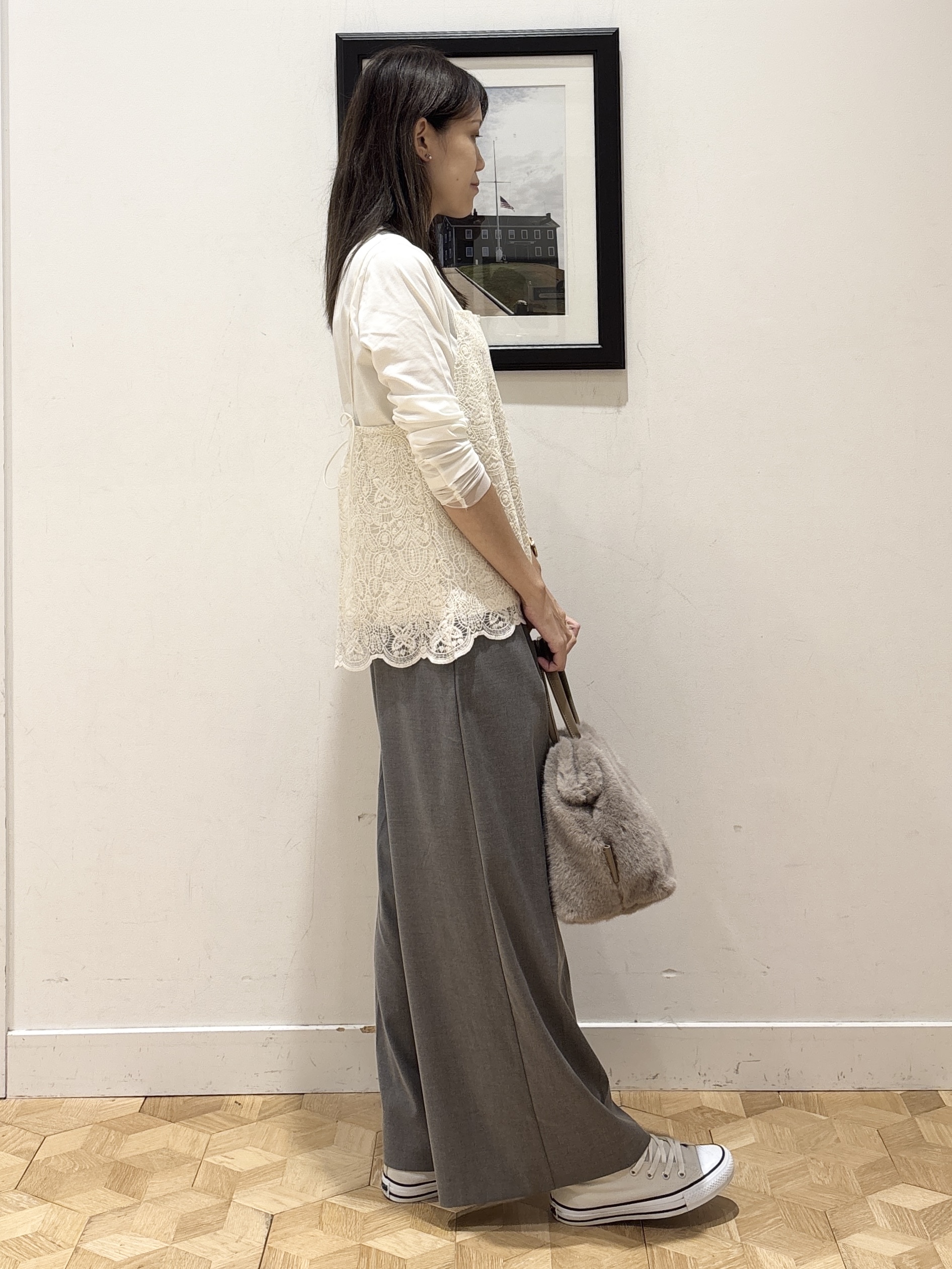 YUMIさんの「Dessin｜チュールレースキャミソール」を使ったコーディネート
