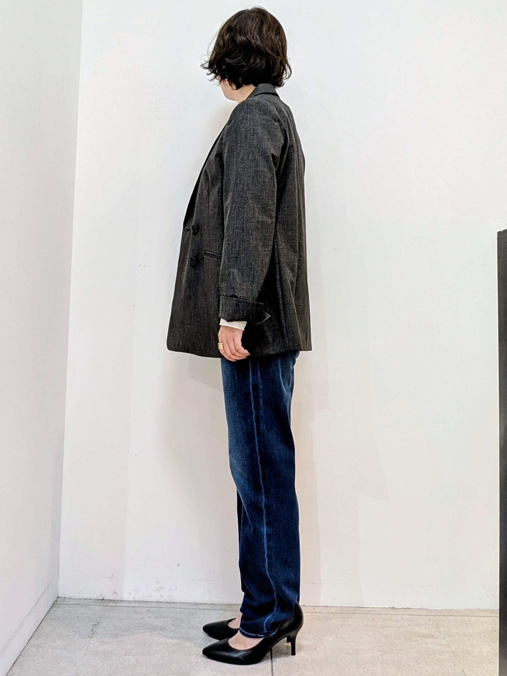 いこさんの「UNTITLED｜【セットアップ可/秋羽織り/お仕事スーツ】ウールブレンドダブルジャケット」を使ったコーディネート