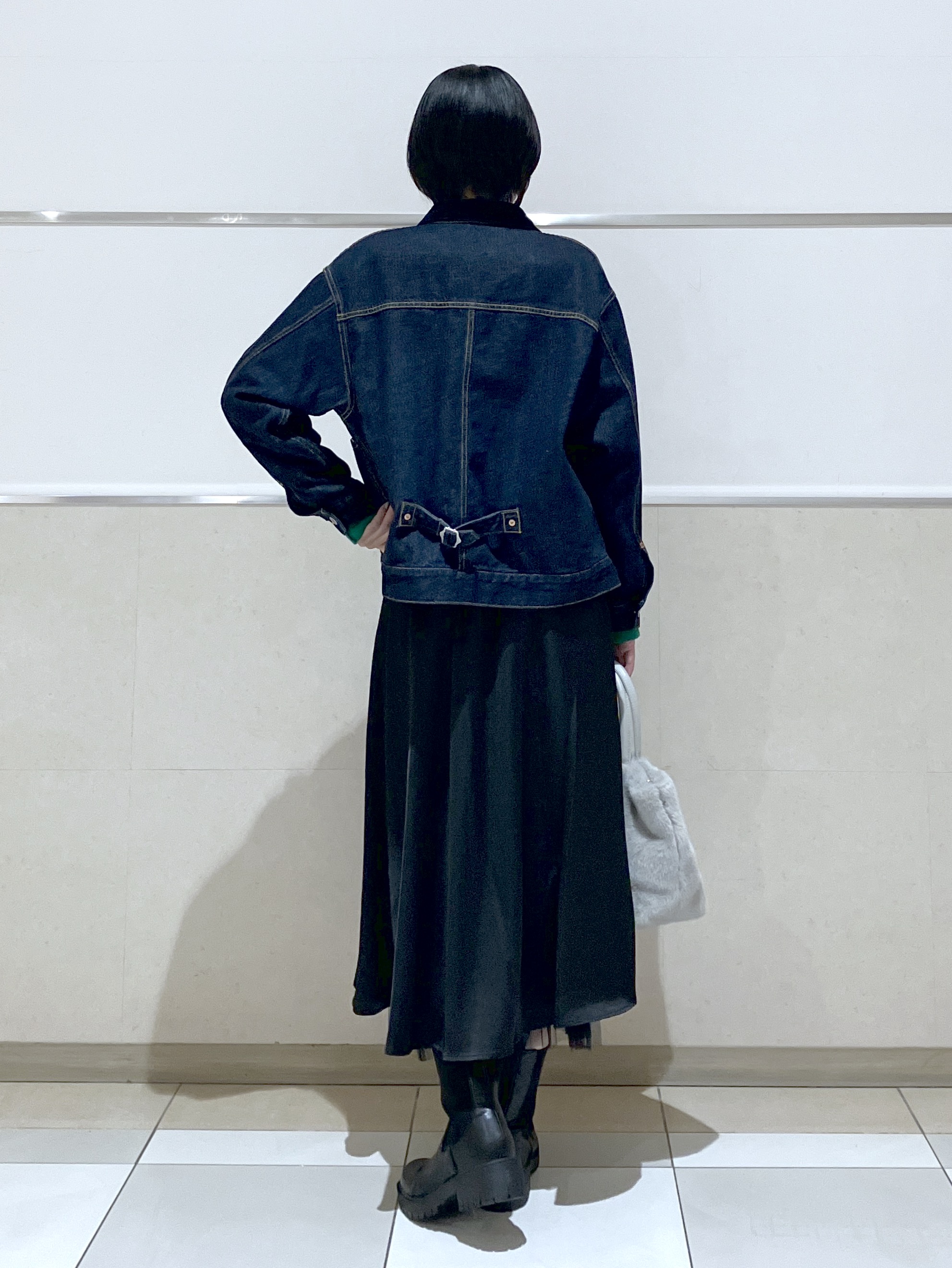 eriko さんの「Dessin｜【2WAY/洗濯機OK/XS-L】配色リバーシブル コットンジャカード クルーネックニット」を使ったコーディネート