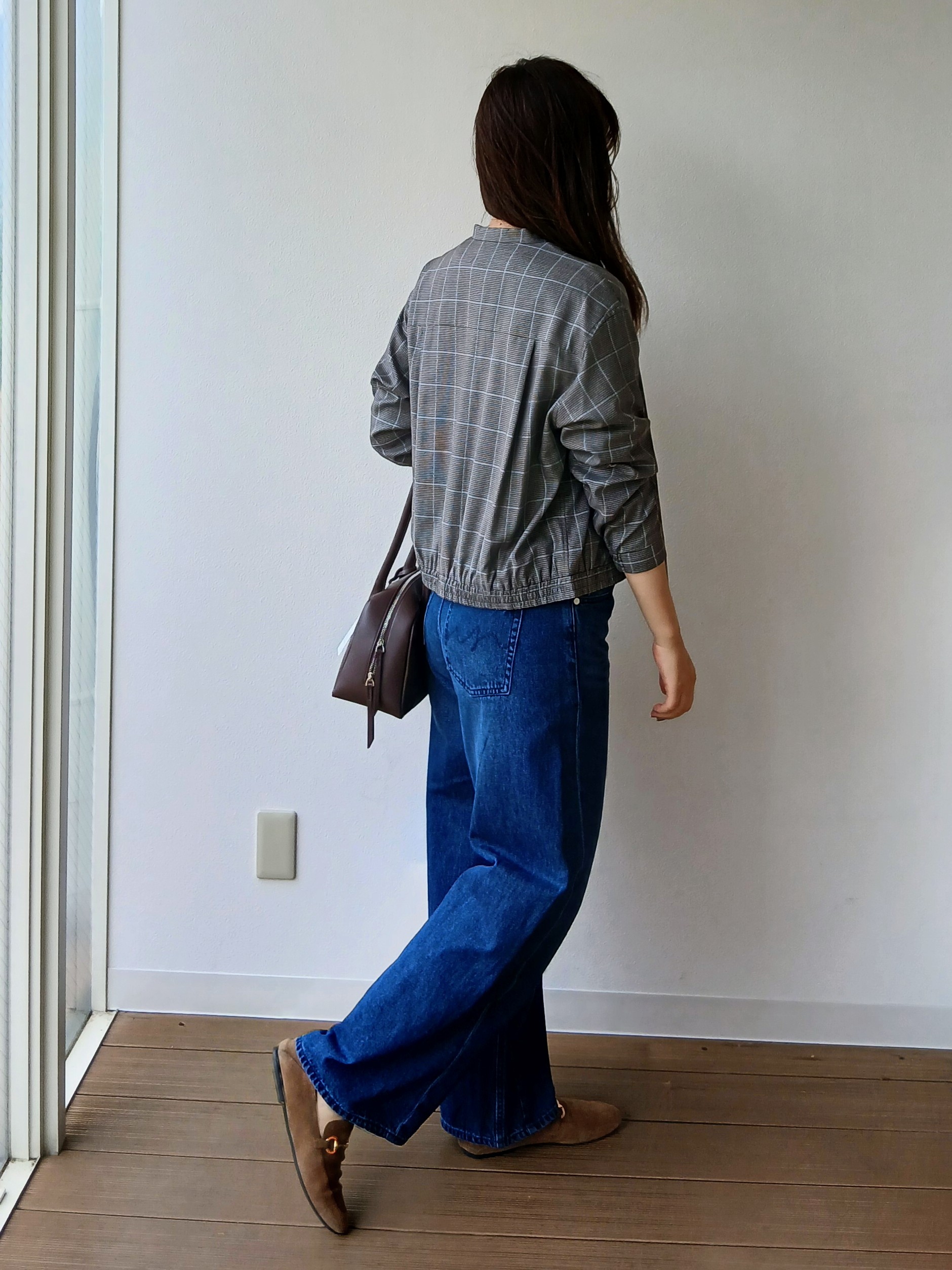 なみきさんの「UNTITLED｜【セットアップ可/秋羽織り】メランジツイルシャツ」を使ったコーディネート