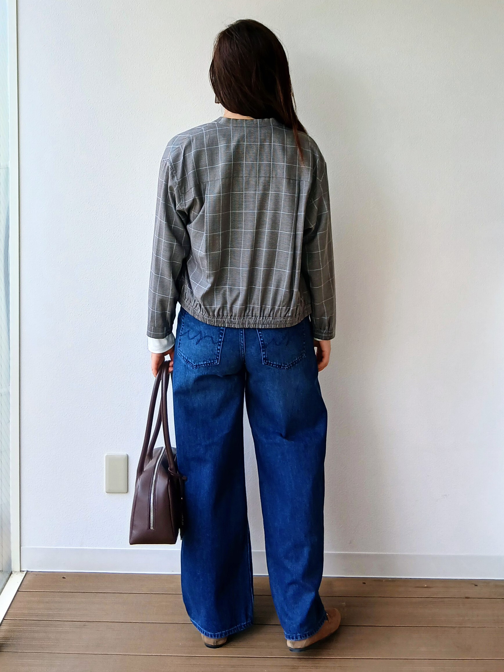 なみきさんの「UNTITLED｜【セットアップ可/秋羽織り】メランジツイルシャツ」を使ったコーディネート