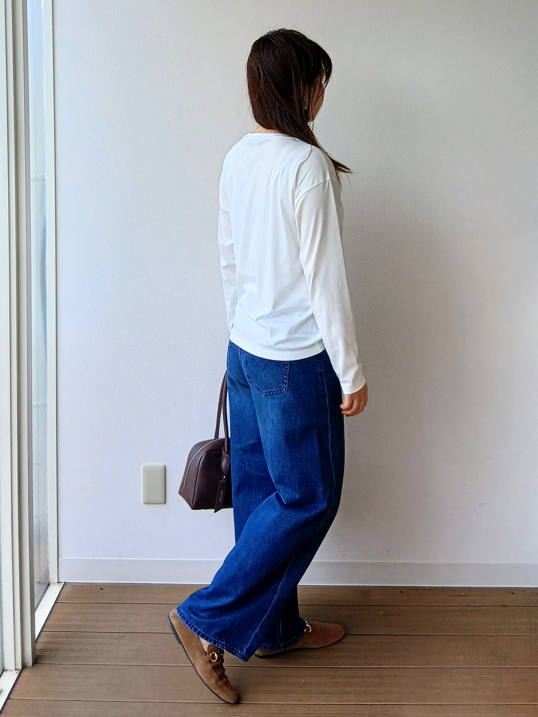 なみきさんの「UNTITLED｜【セットアップ可/秋羽織り】メランジツイルシャツ」を使ったコーディネート