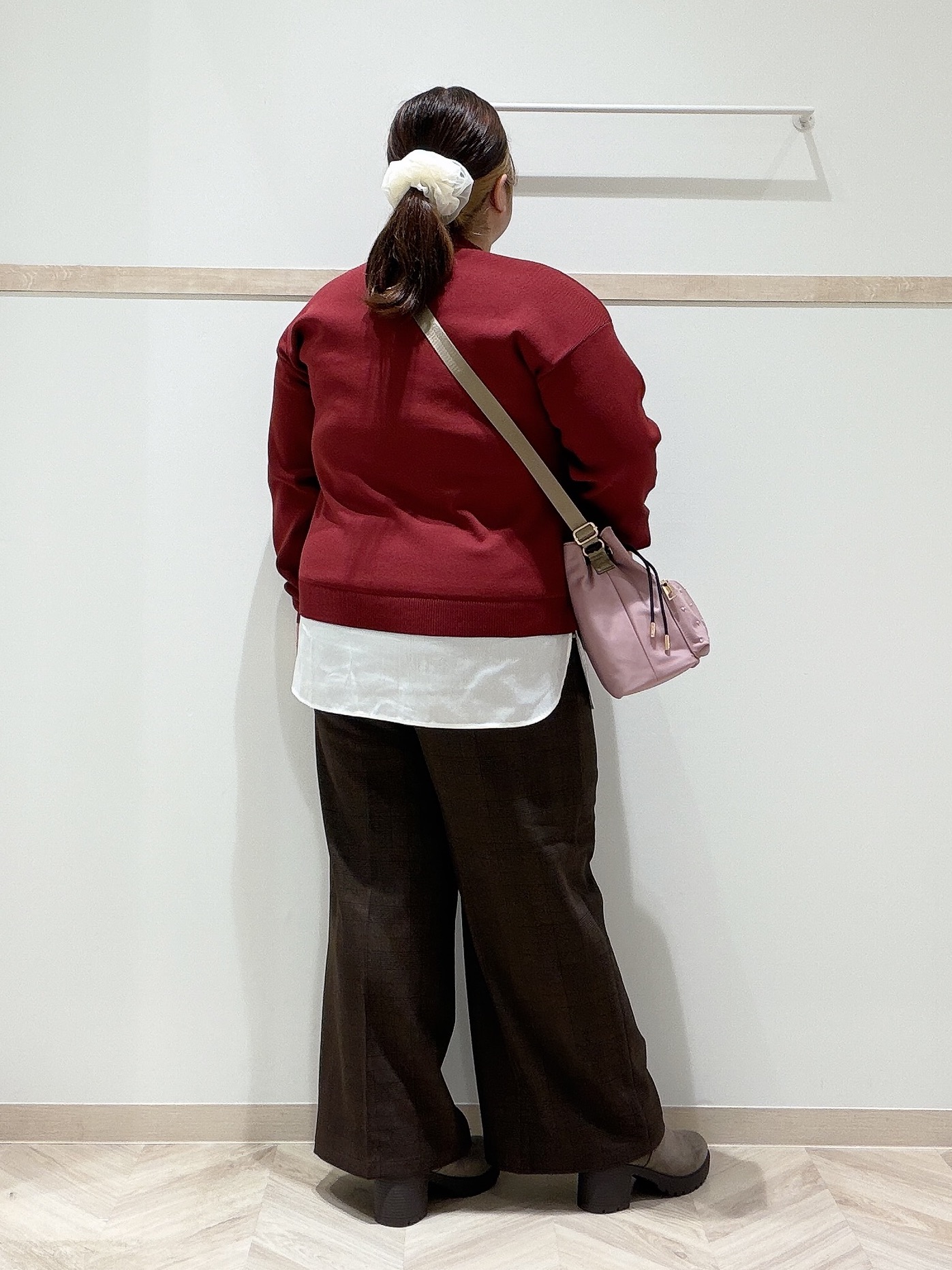 ゆめかさんの「SHOO･LA･RUE｜【S-LL】着るだけできまる シャツレイヤード風 スポンディッシュニット」を使ったコーディネート