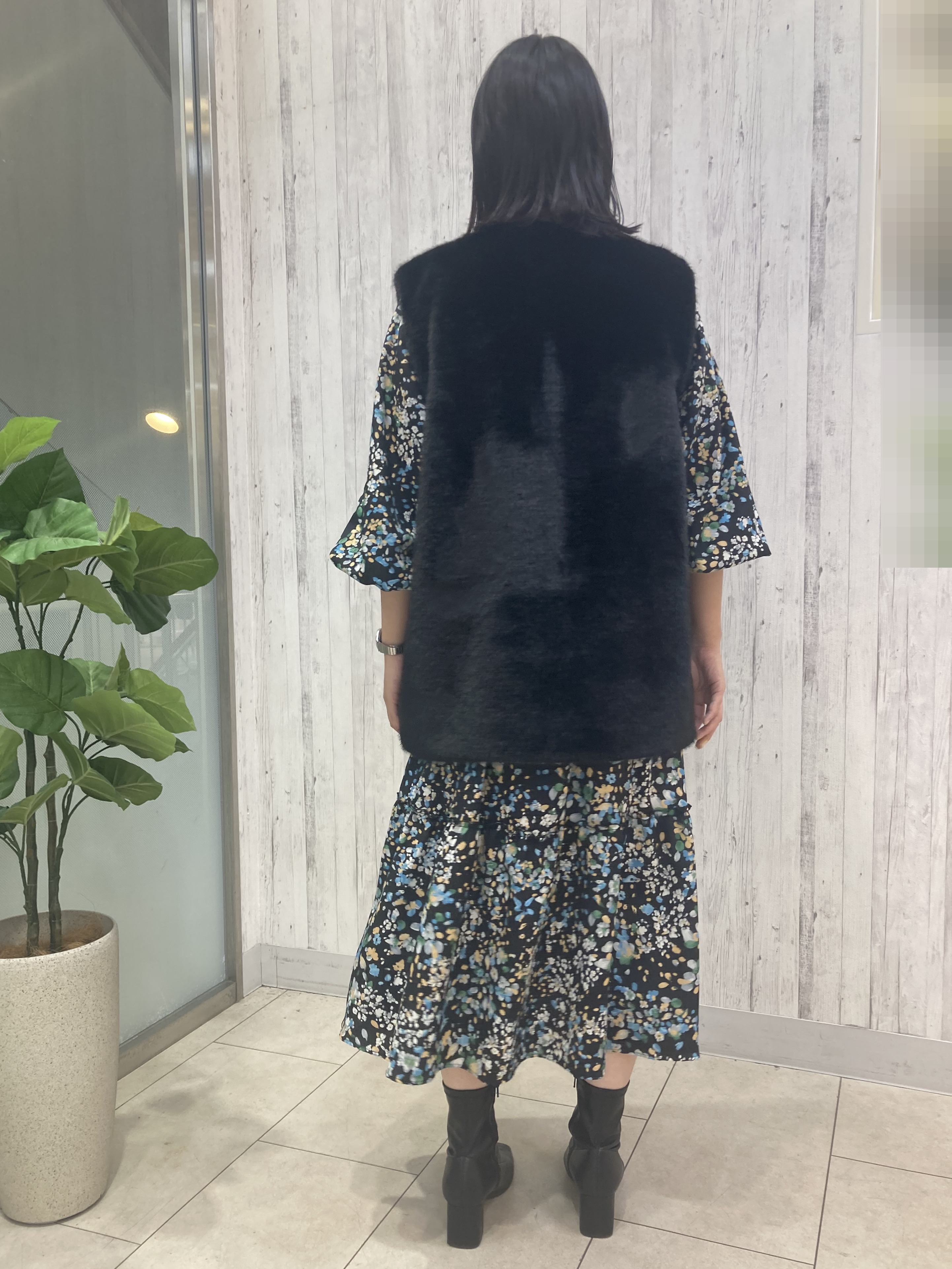 しばたさんの「Reflect｜フラワープリント フェミニンワンピース」を使ったコーディネート