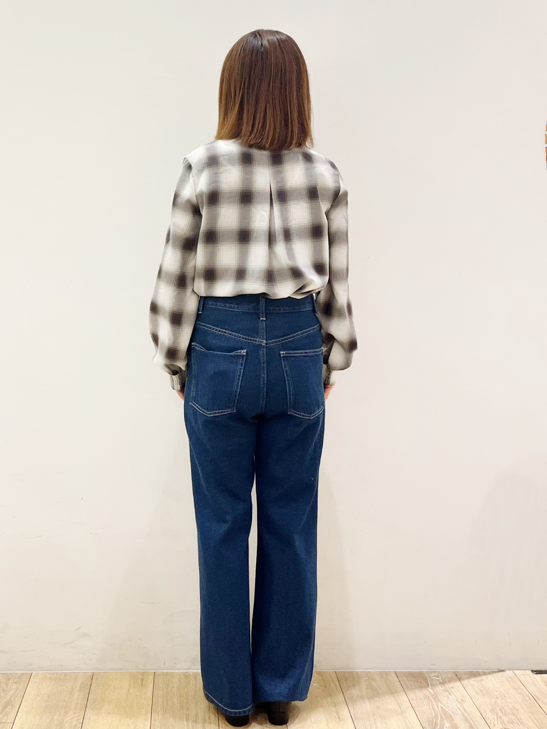 kcさんの「OPAQUE.CLIP｜【チェック／無地】ボウタイブラウス《洗濯機OK／イージーアイロン》」を使ったコーディネート