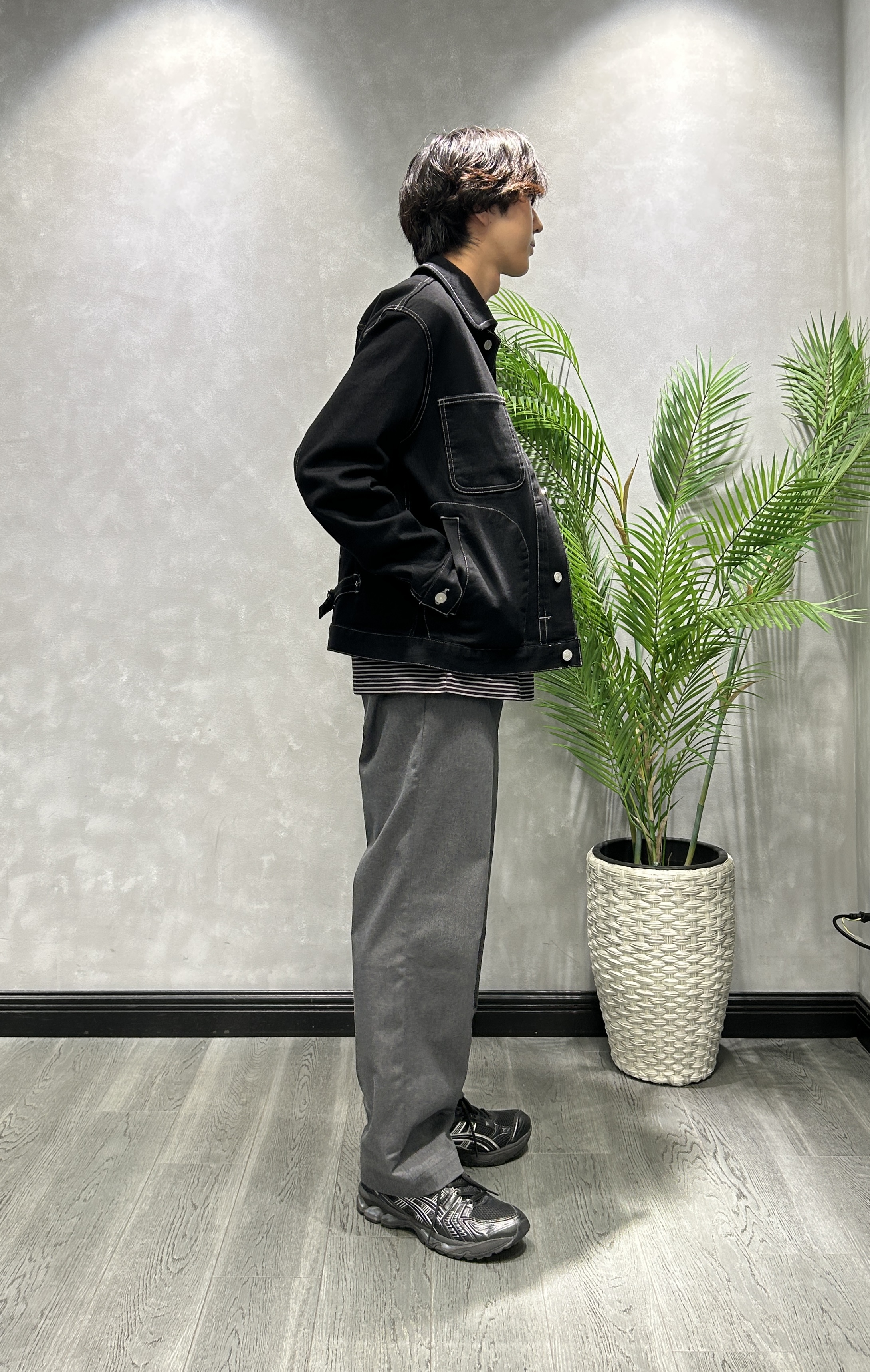 ruiさんの「TAKEO KIKUCHI｜シルケット ボーダー 長袖 Tシャツ」を使ったコーディネート
