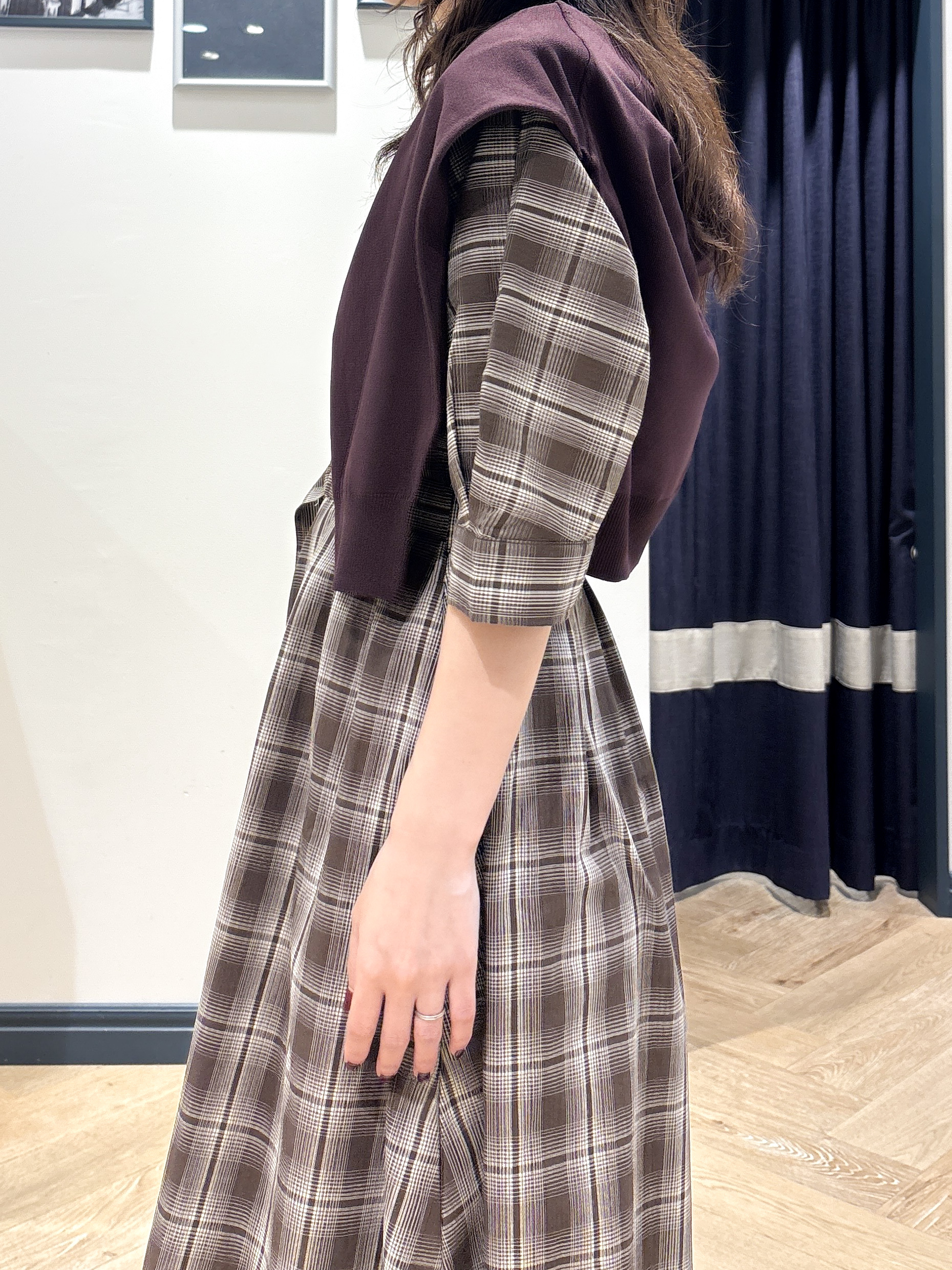 ayakaさんの「grove｜チェック柄ベルト付シャツワンピース」を使ったコーディネート