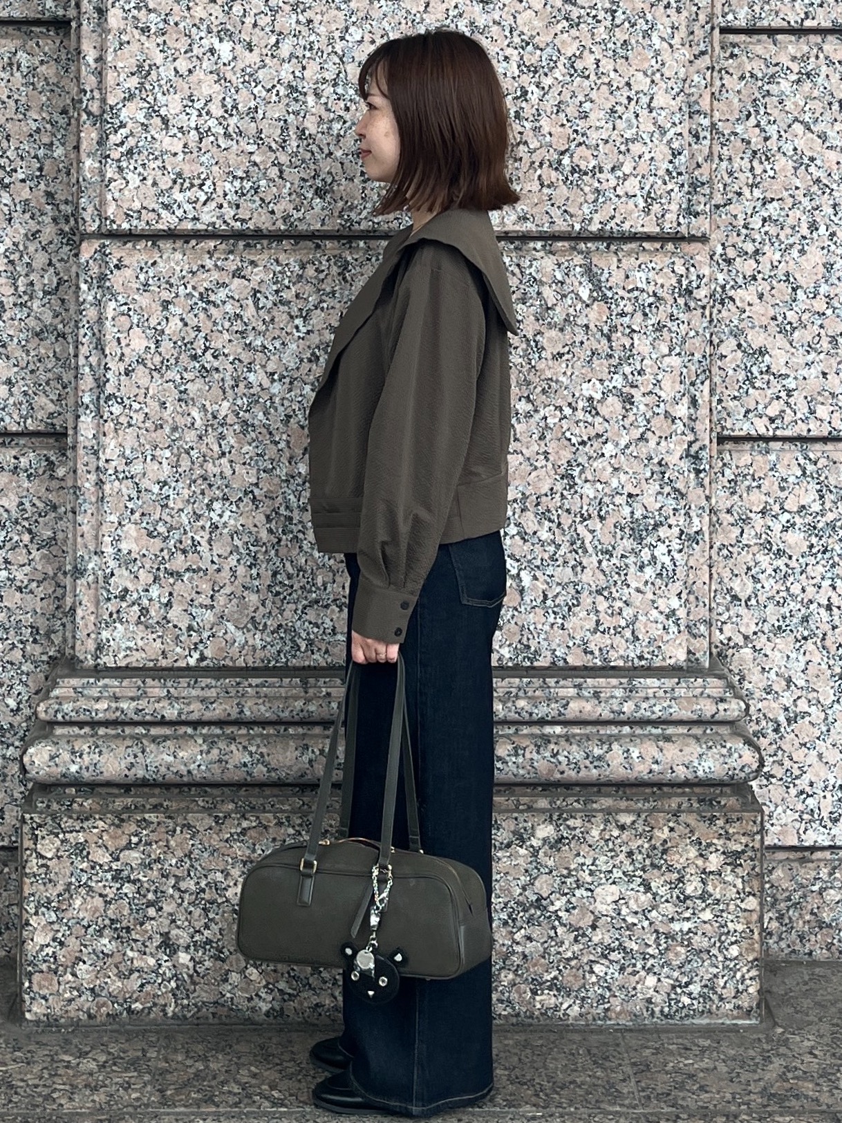 mikiさんの「OPAQUE.CLIP｜【es】セーラーカラーブラウス《洗濯機OK》」を使ったコーディネート