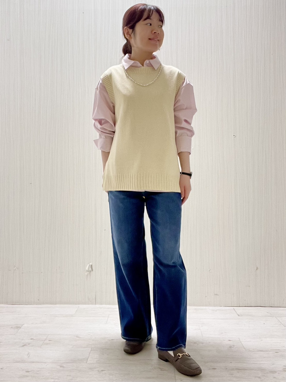 Mさんの「UNTITLED｜【6色展開/コットン100】カラーベーシックシャツ」を使ったコーディネート
