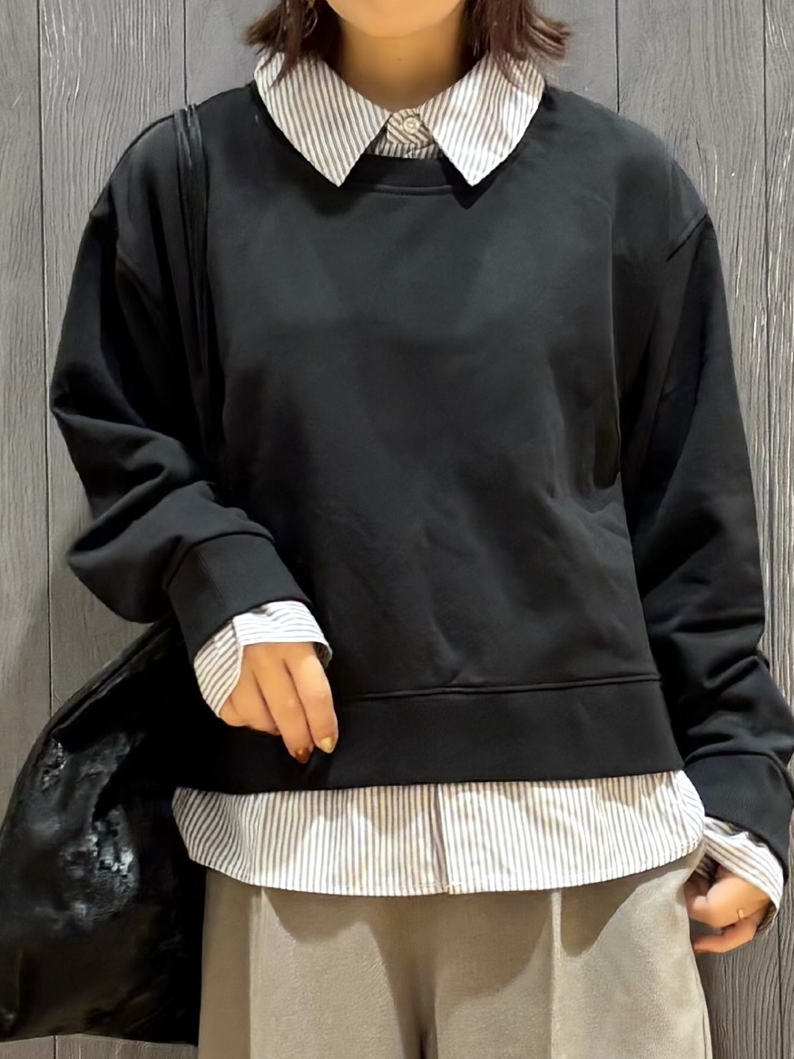 meiさんの「SHOO･LA･RUE｜シャツレイヤードプルオーバーアソート」を使ったコーディネート