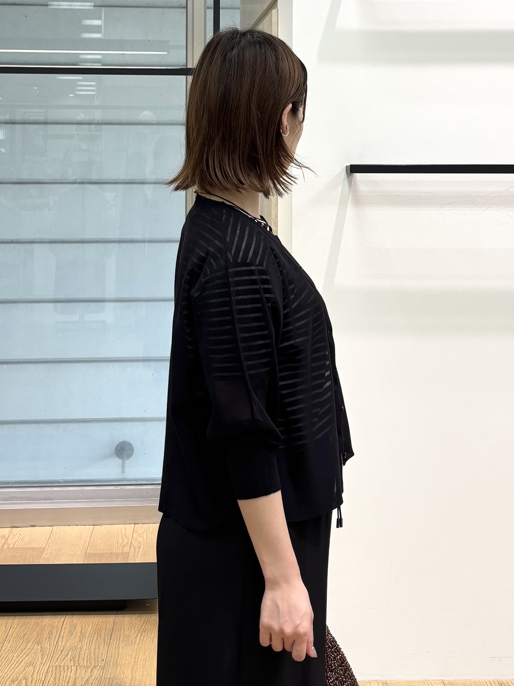 asamiさんの「INDIVI｜【ゆったり／着映え】ボーダーリラクシーTシャツ」を使ったコーディネート