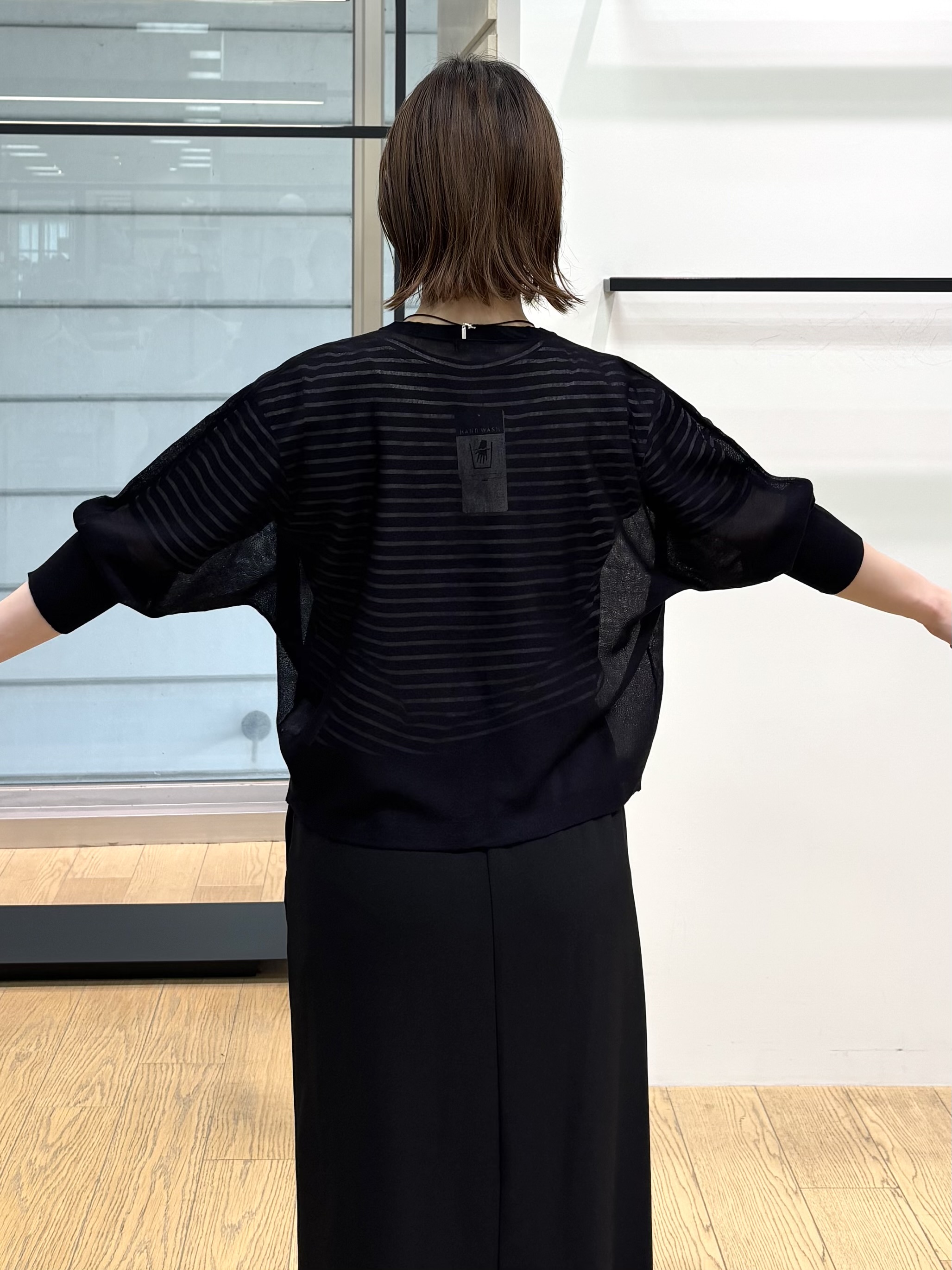 asamiさんの「INDIVI｜【ゆったり／着映え】ボーダーリラクシーTシャツ」を使ったコーディネート