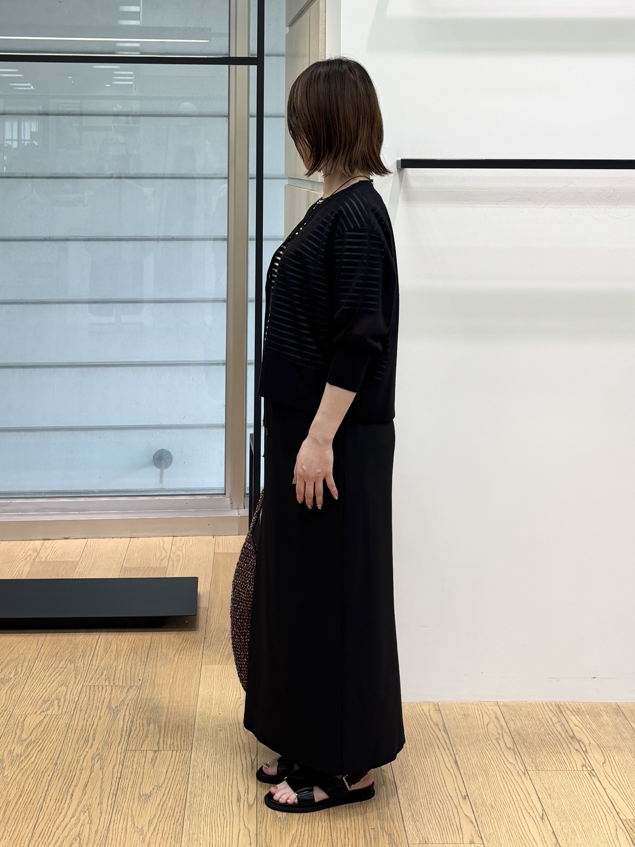 asamiさんの「INDIVI｜【ゆったり／着映え】ボーダーリラクシーTシャツ」を使ったコーディネート