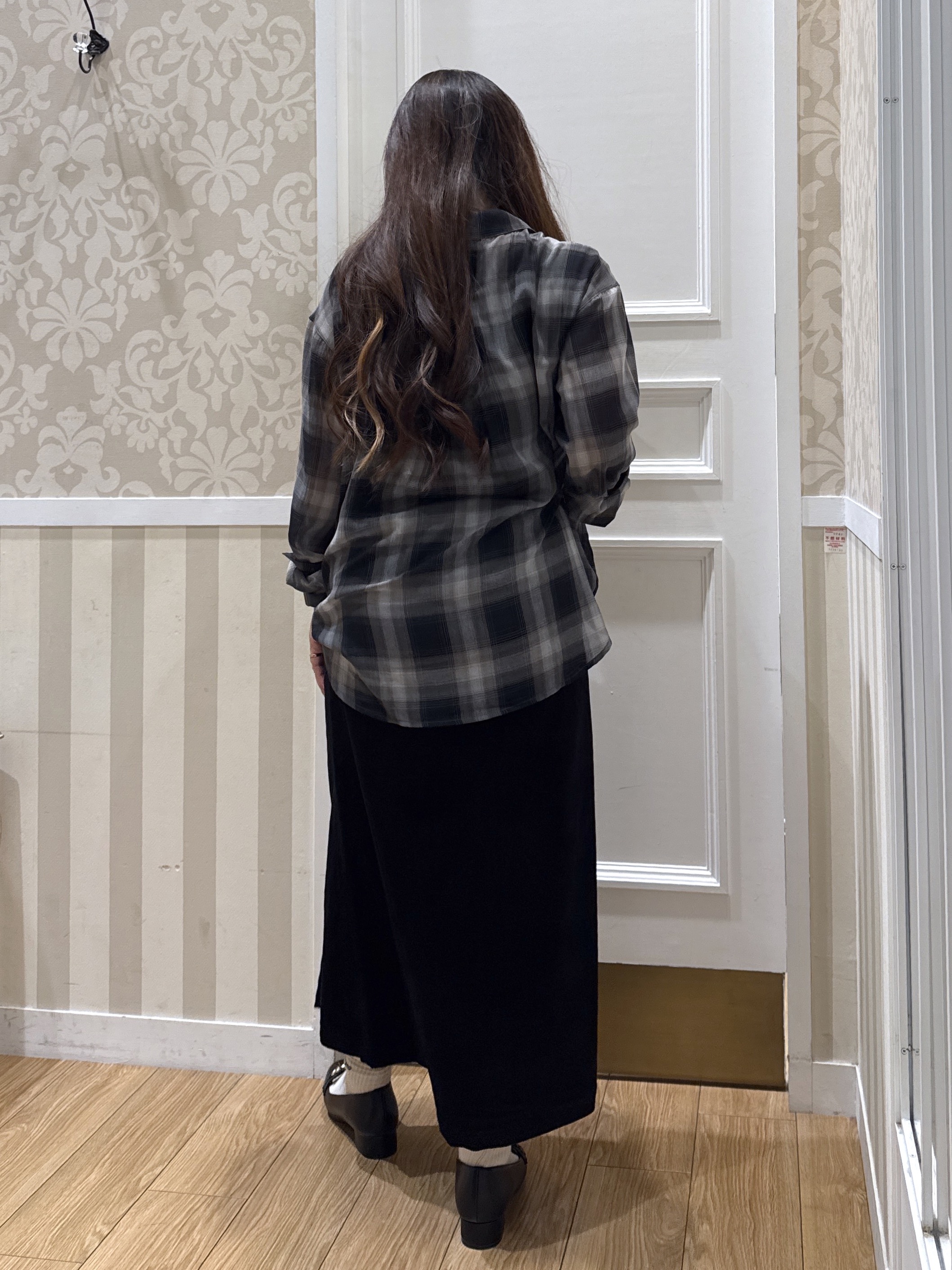 sachiさんの「grove｜シアーオンブレチェックシャツ」を使ったコーディネート