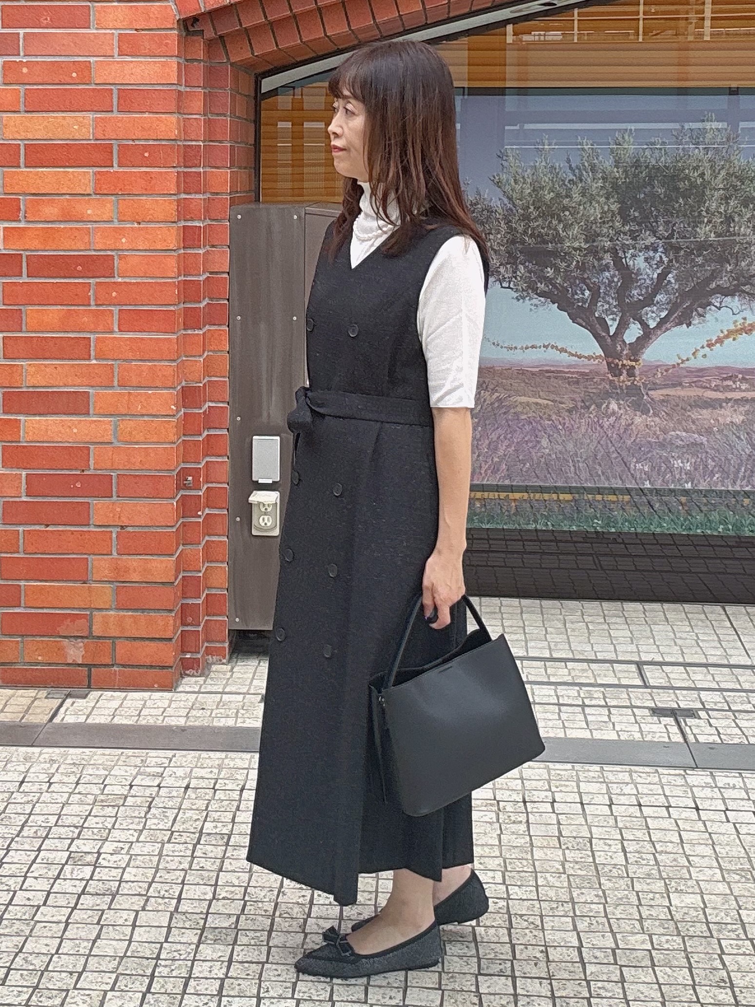 makiさんの「UNTITLED｜【重ね着レイヤードに】シアーテレコハイネックトップス」を使ったコーディネート