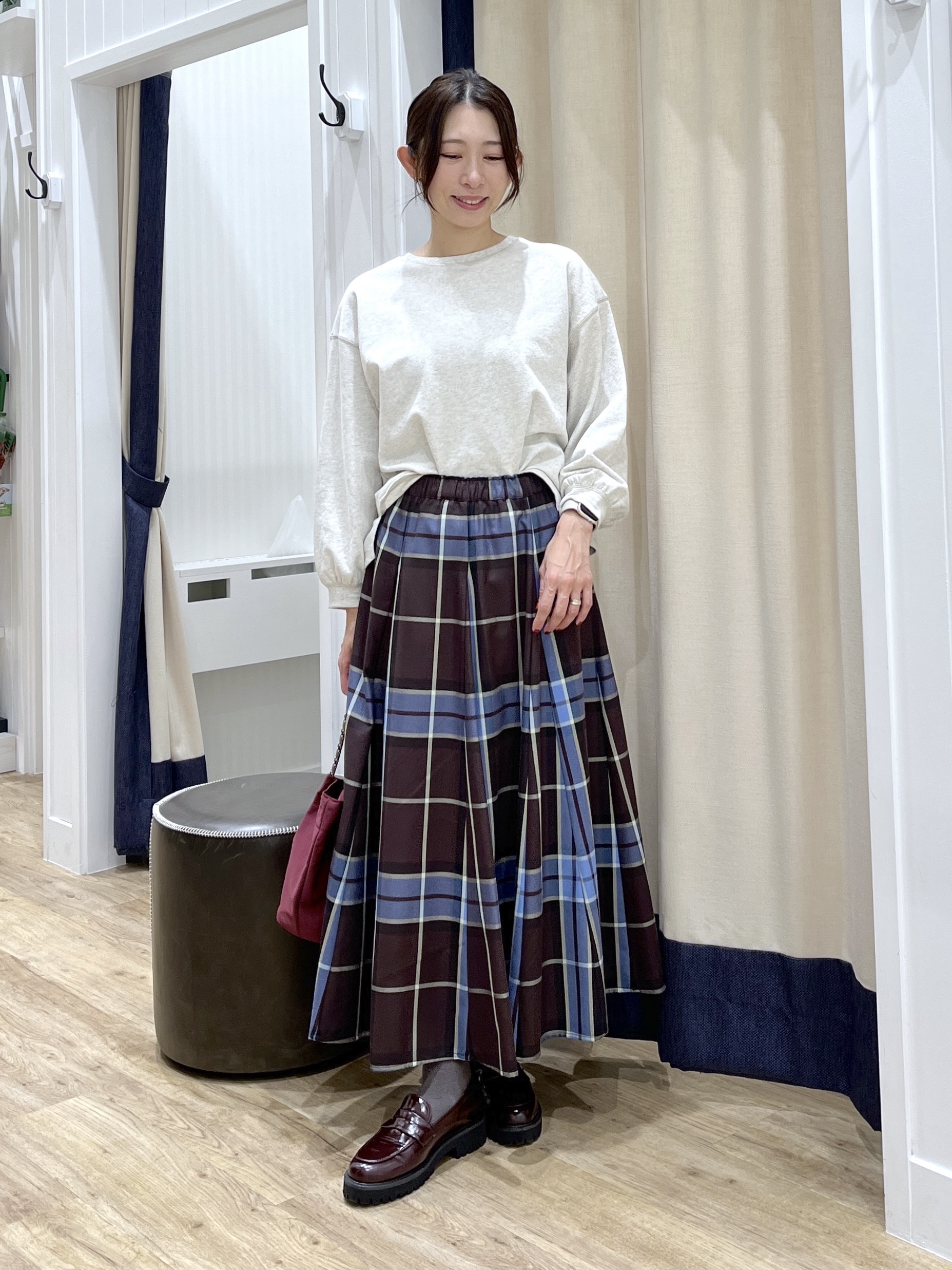 canaさんの「Dessin｜【洗える/7色展開/XS-L】バックヘンリーミニ裏毛 長袖」を使ったコーディネート