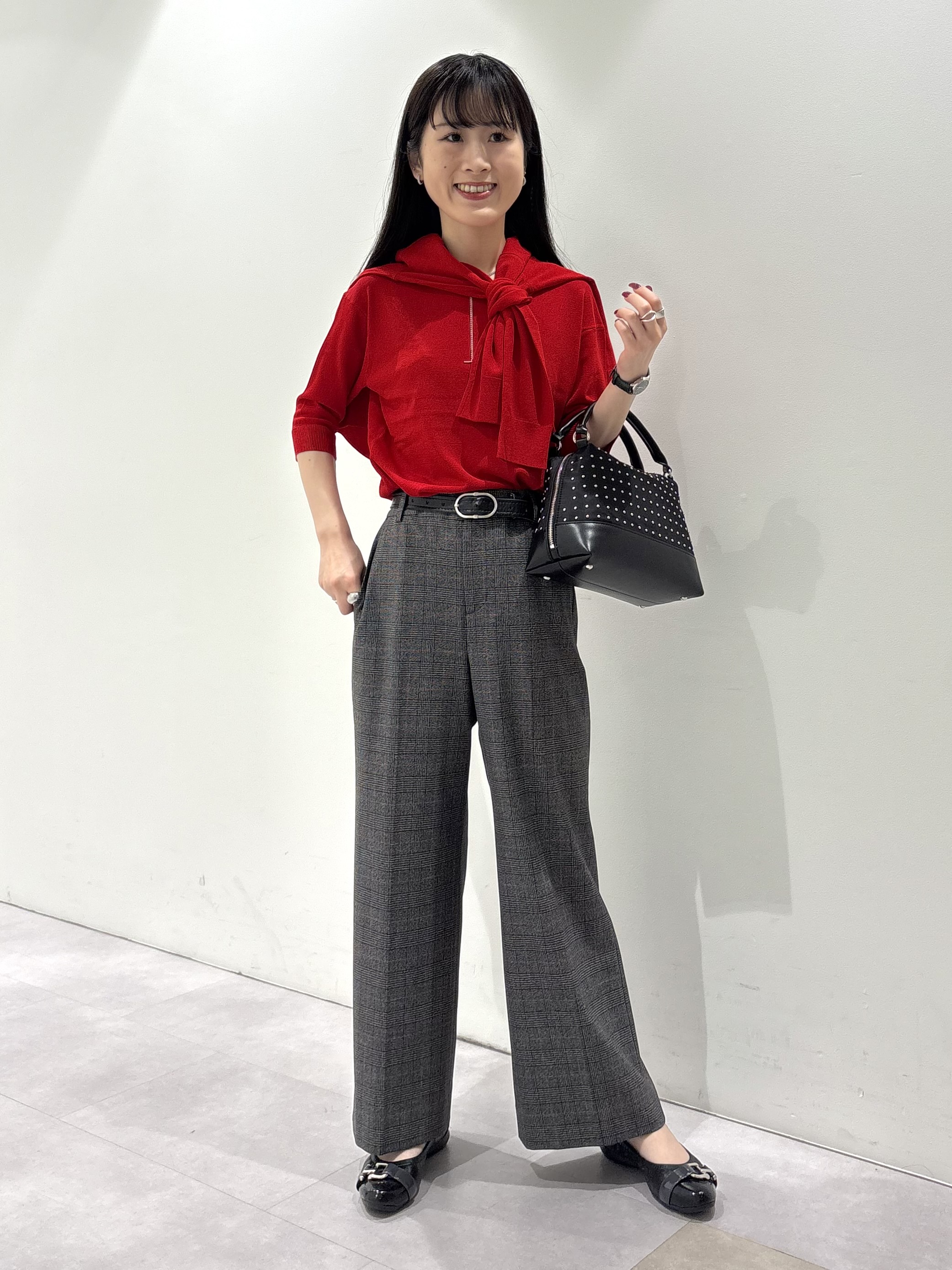 KEIKOさんの「INDIVI｜【2点セット】5分袖ニット＆カーディガン きれいめアンサンブルニット」を使ったコーディネート