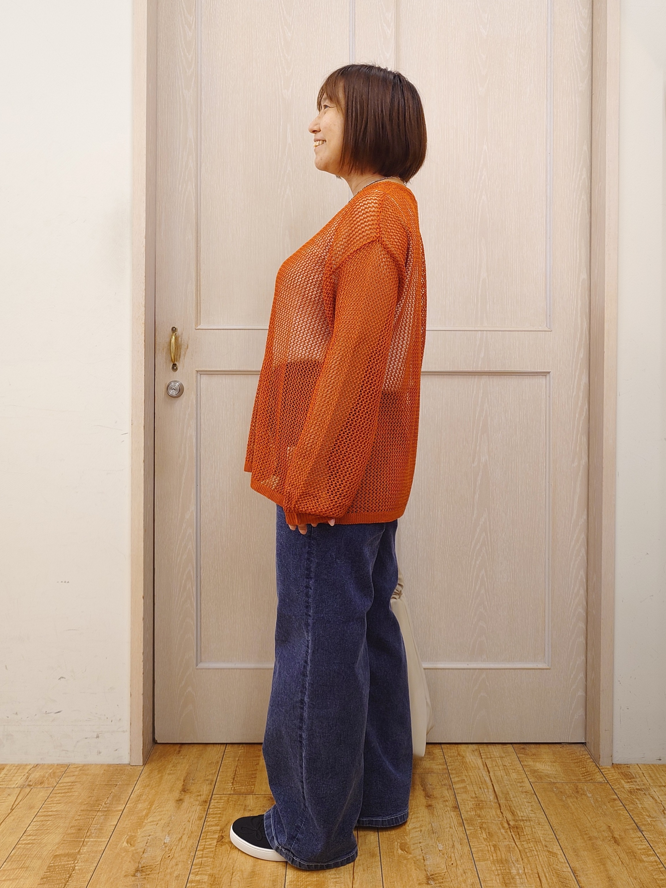 とろろさんの「SHOO･LA･RUE｜【2点セット/洗濯機可/S-LL】ヘンリーネックメッシュニット+タンクトップセット」を使ったコーディネート