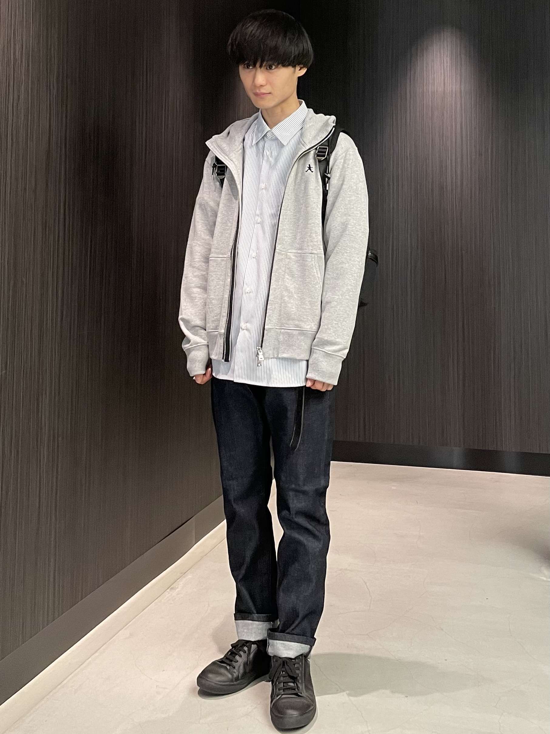 Okdさんの「TAKEO KIKUCHI｜【BOWLER HAT LABEL】ジップアップ スウェットパーカー」を使ったコーディネート