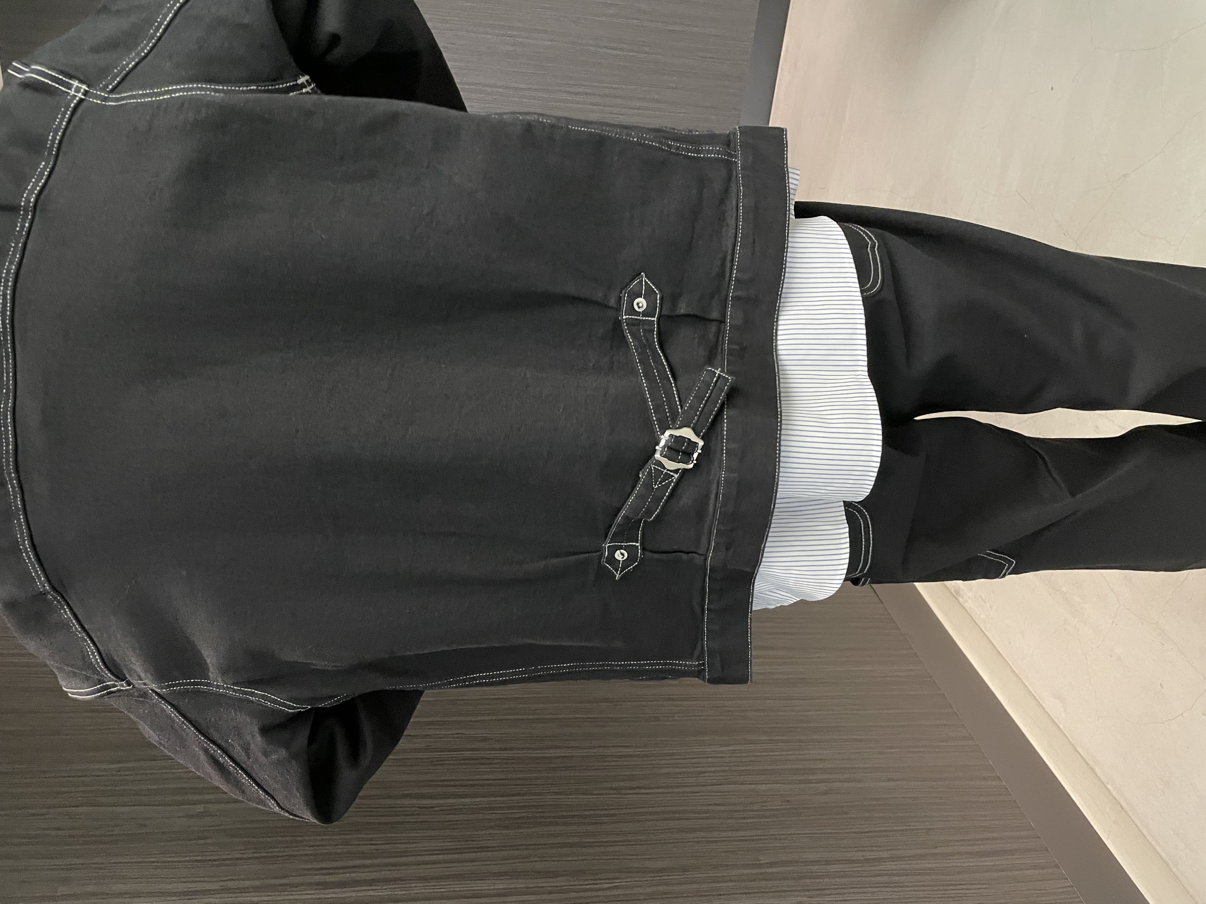 Okdさんの「TAKEO KIKUCHI｜【BOWLER HAT LABEL】ブラックデニムGジャン」を使ったコーディネート