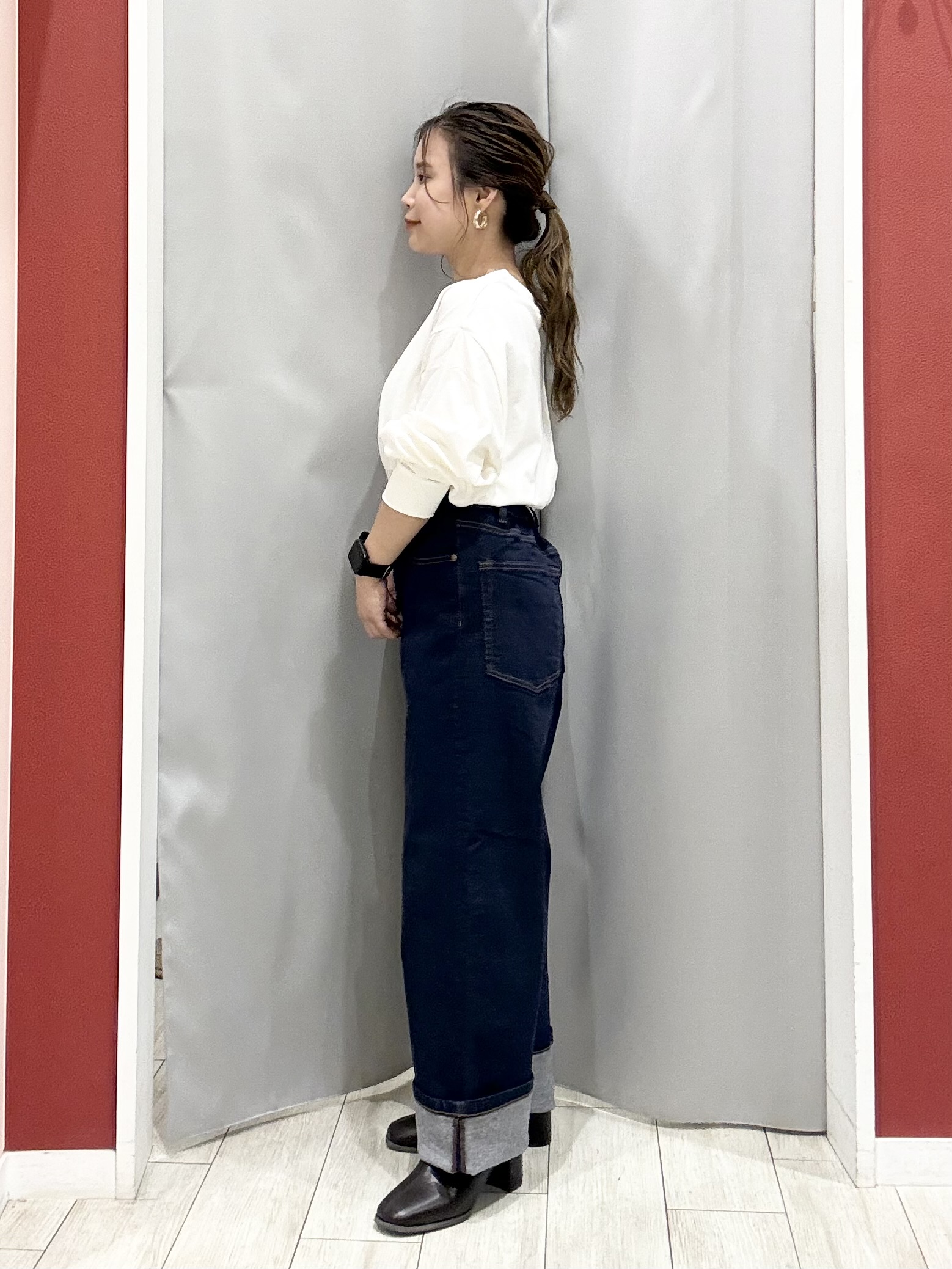 shioさんの「SHOO･LA･RUE｜【洗濯後しわになりにくい/S-LL】気分で選ぶ 大人のデイリー使いに ベーシックシャツ」を使ったコーディネート