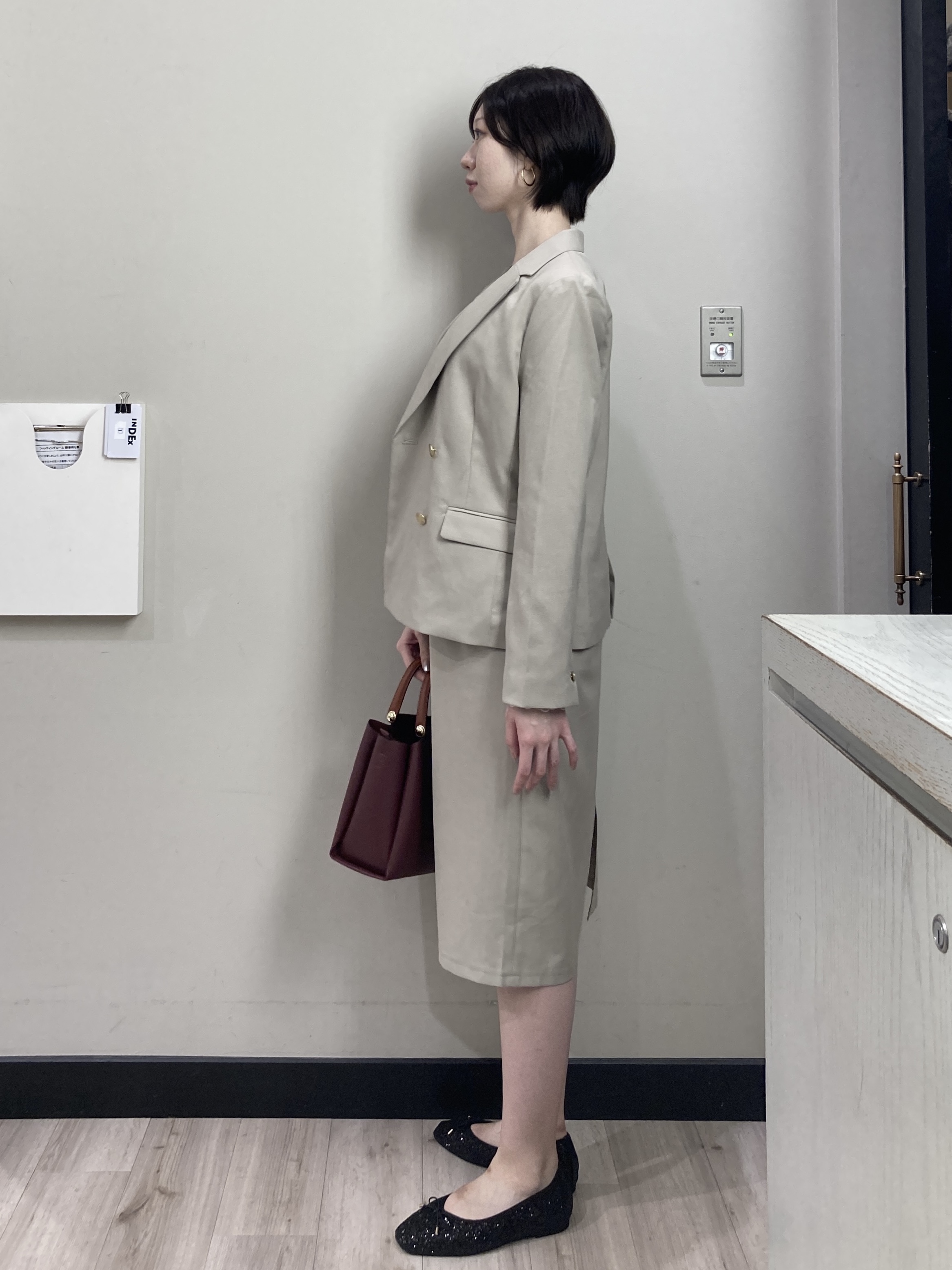 わかさんの「index｜【セットアップ対応】ダブルブレストジャケット《洗濯機OK／イージーアイロン／防シワ》」を使ったコーディネート