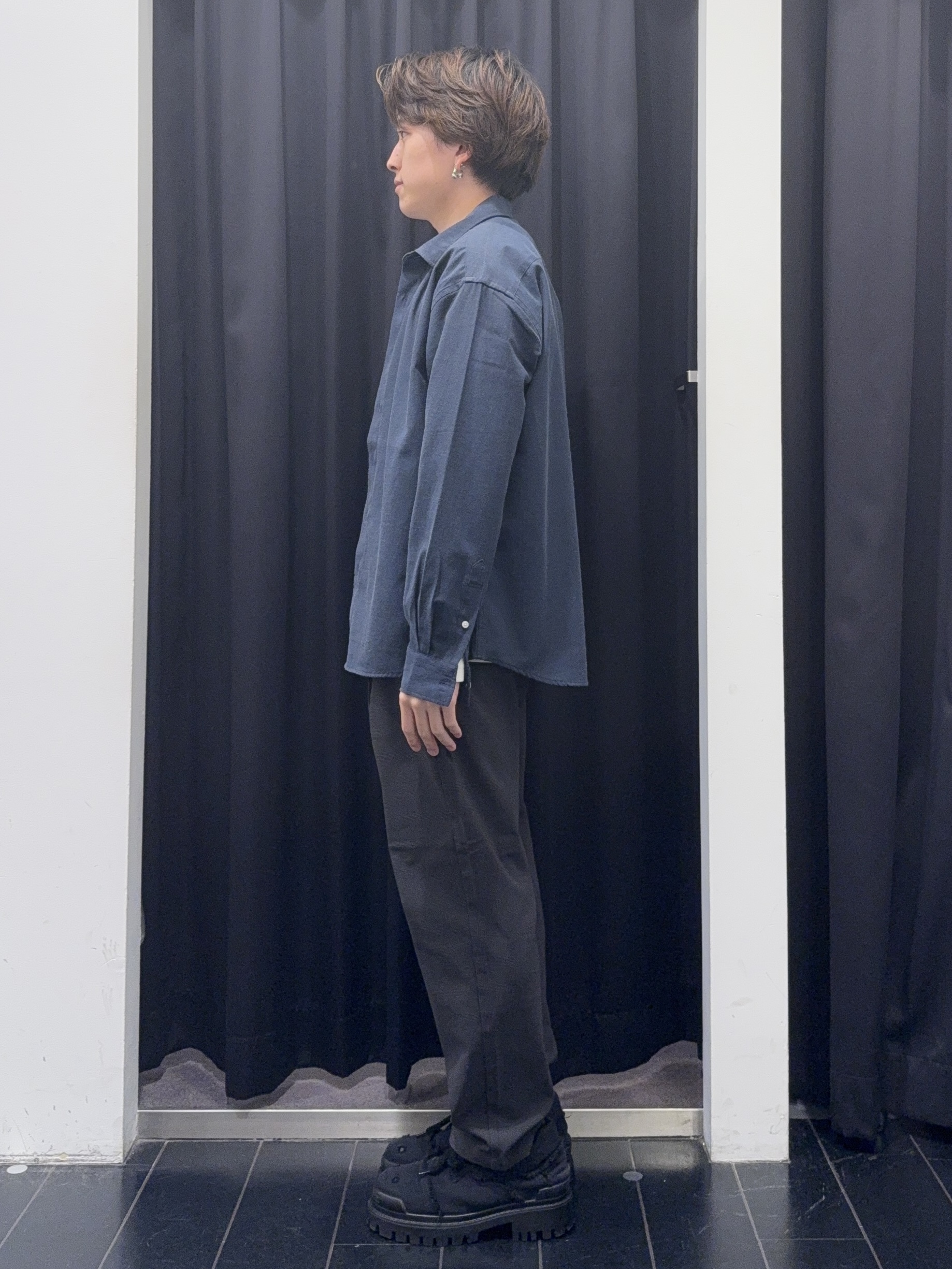 カシマさんの「THE SHOP TK｜POLO BCS/アソート長袖シャツ」を使ったコーディネート