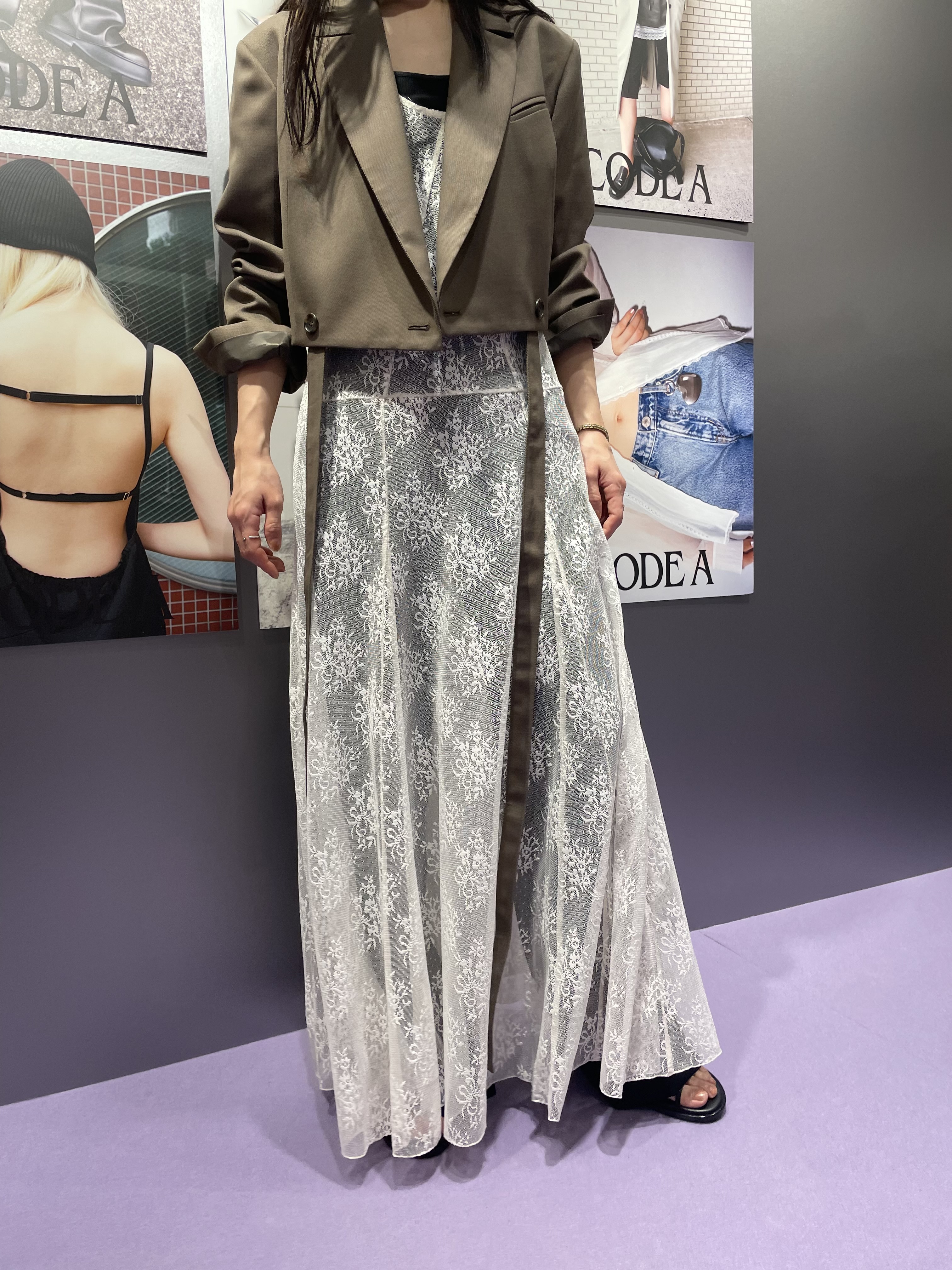 丸山加奈子さんの「CODE A｜UKI UKI＊CODE A｜veil lace dress」を使ったコーディネート