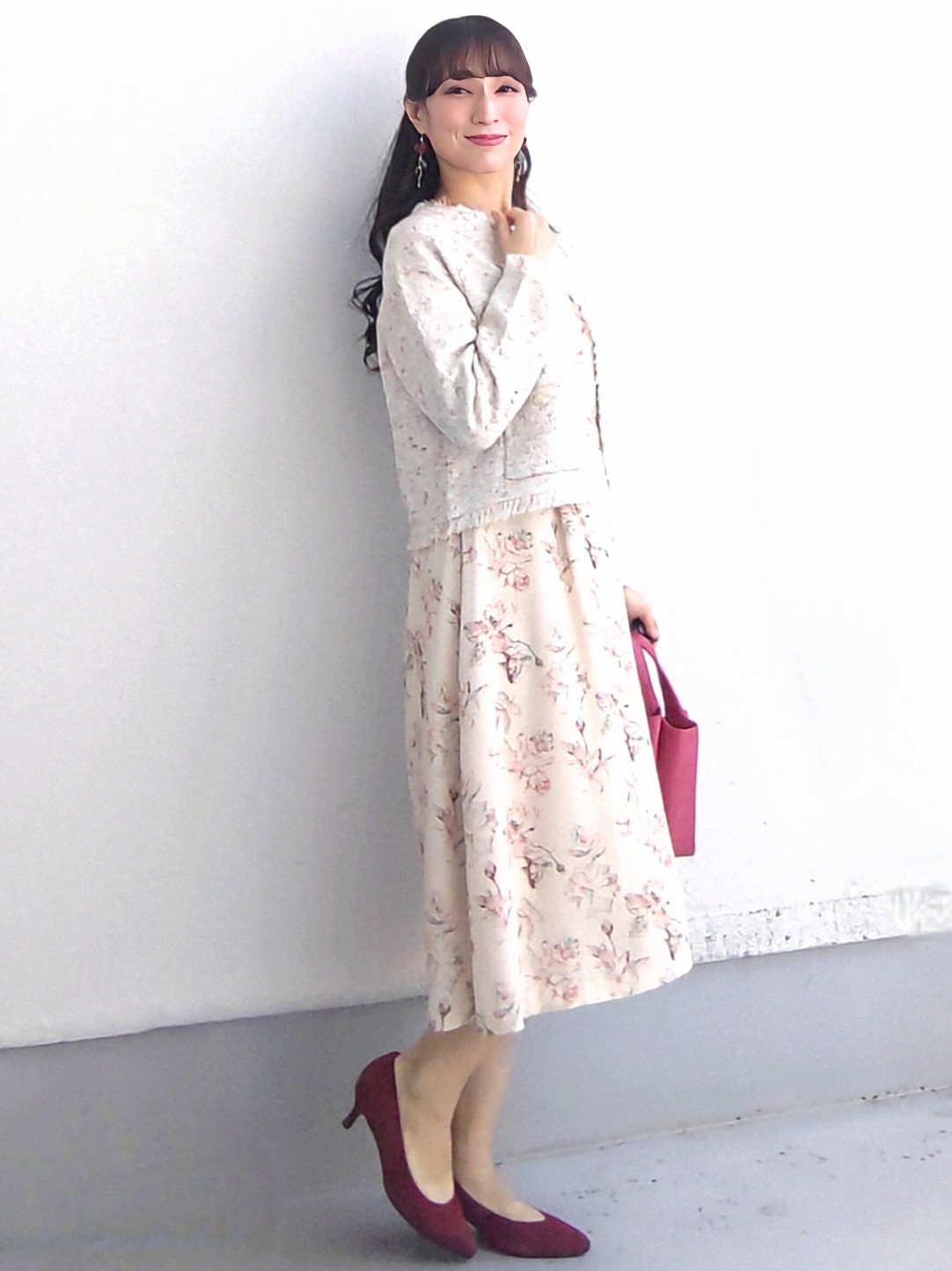 keinaさんの「SunaUna｜【手洗い可／日本製】花柄ワンピース」を使ったコーディネート