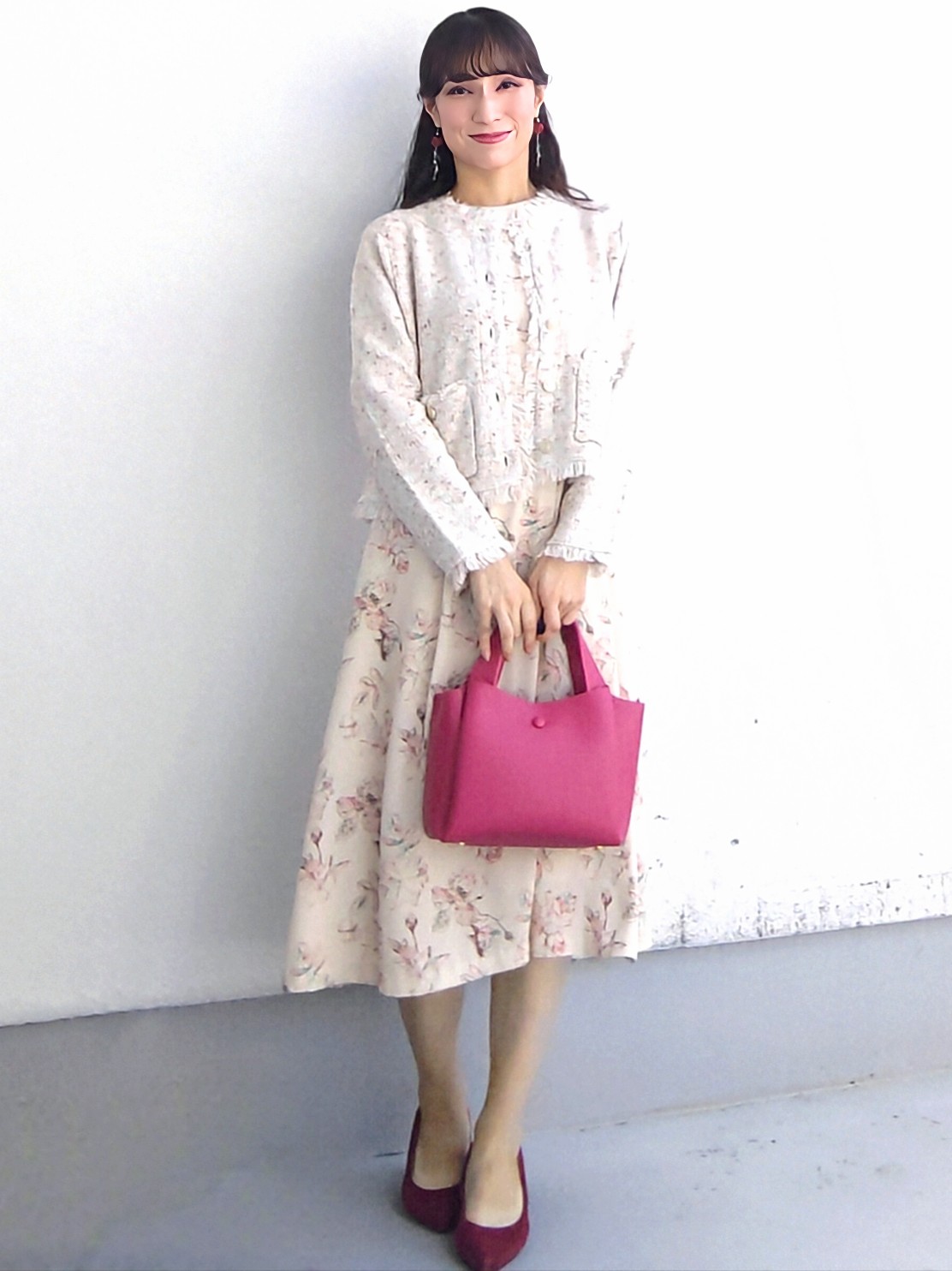 keinaさんの「SunaUna｜【手洗い可／日本製】花柄ワンピース」を使ったコーディネート