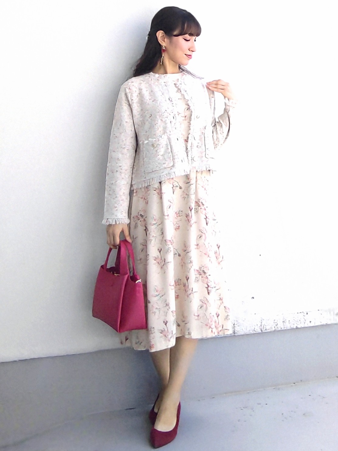 keinaさんの「SunaUna｜【手洗い可／日本製】花柄ワンピース」を使ったコーディネート