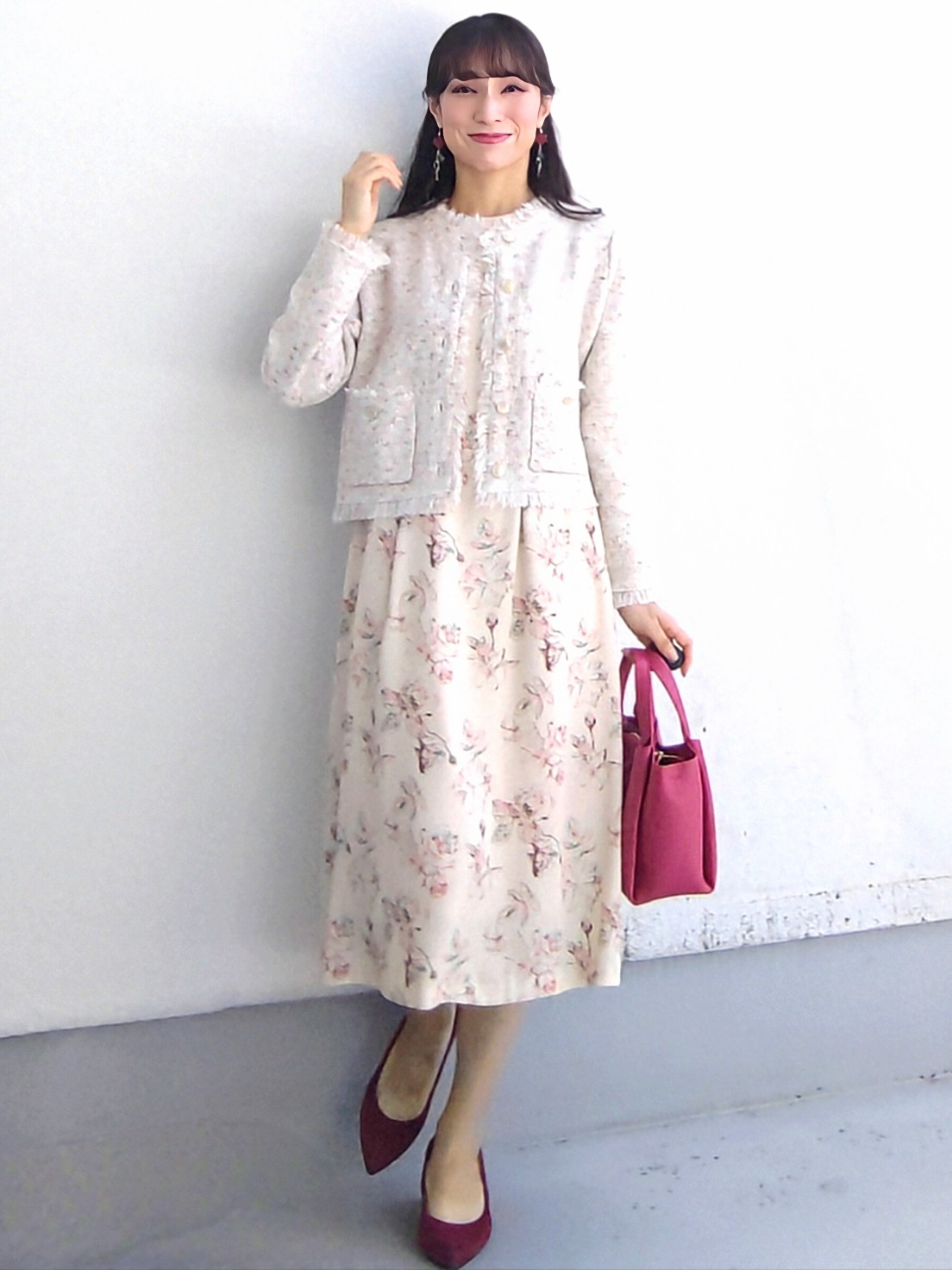 keinaさんの「SunaUna｜【手洗い可／日本製】花柄ワンピース」を使ったコーディネート