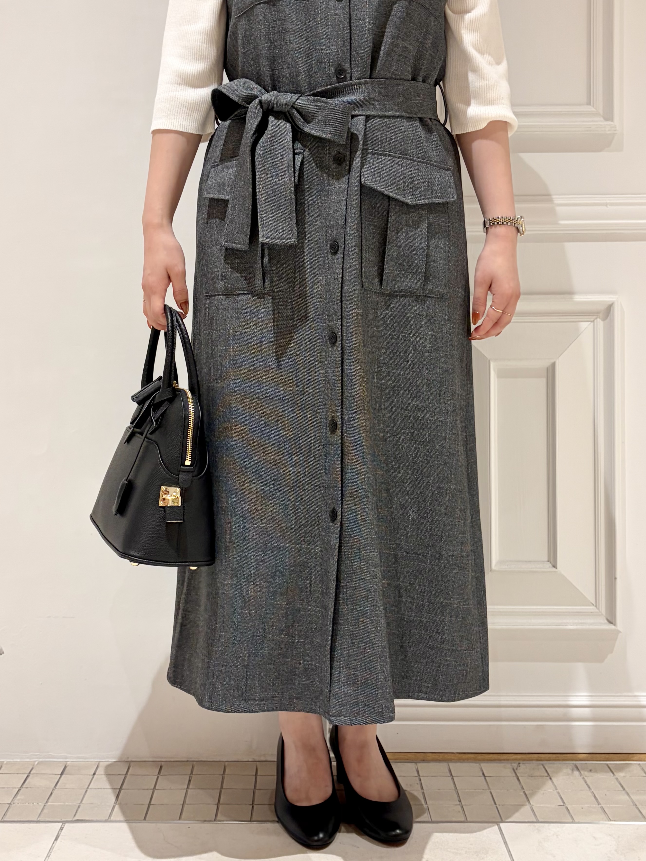 minowaさんの「DRESSTERIOR｜【接触冷感】クールタッチ ハーフスリーブニット」を使ったコーディネート