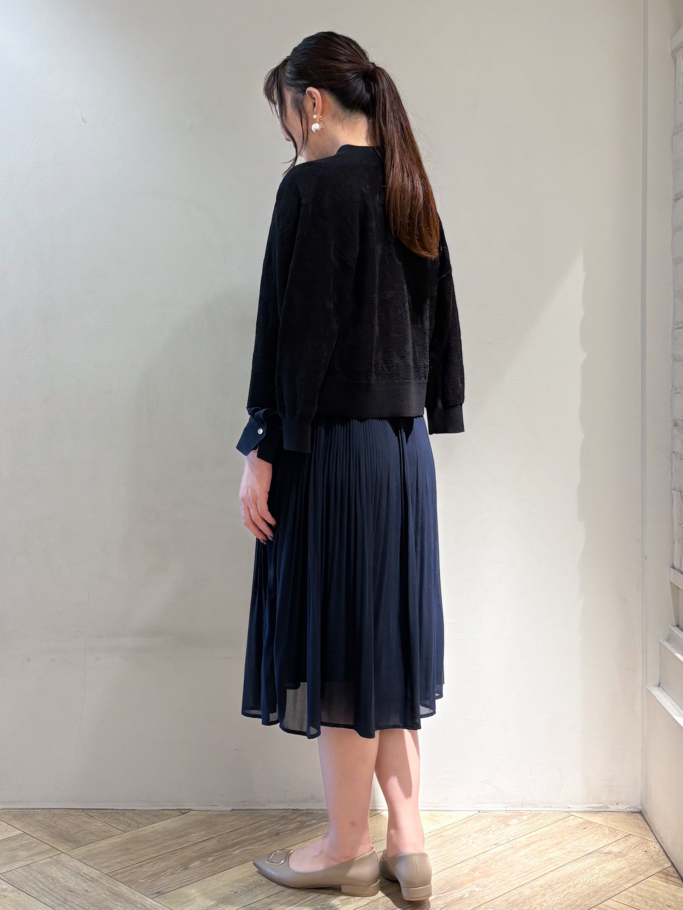 sayaさんの「index｜【８色展開】柄アソートシアーカーディガン《洗濯機OK》」を使ったコーディネート