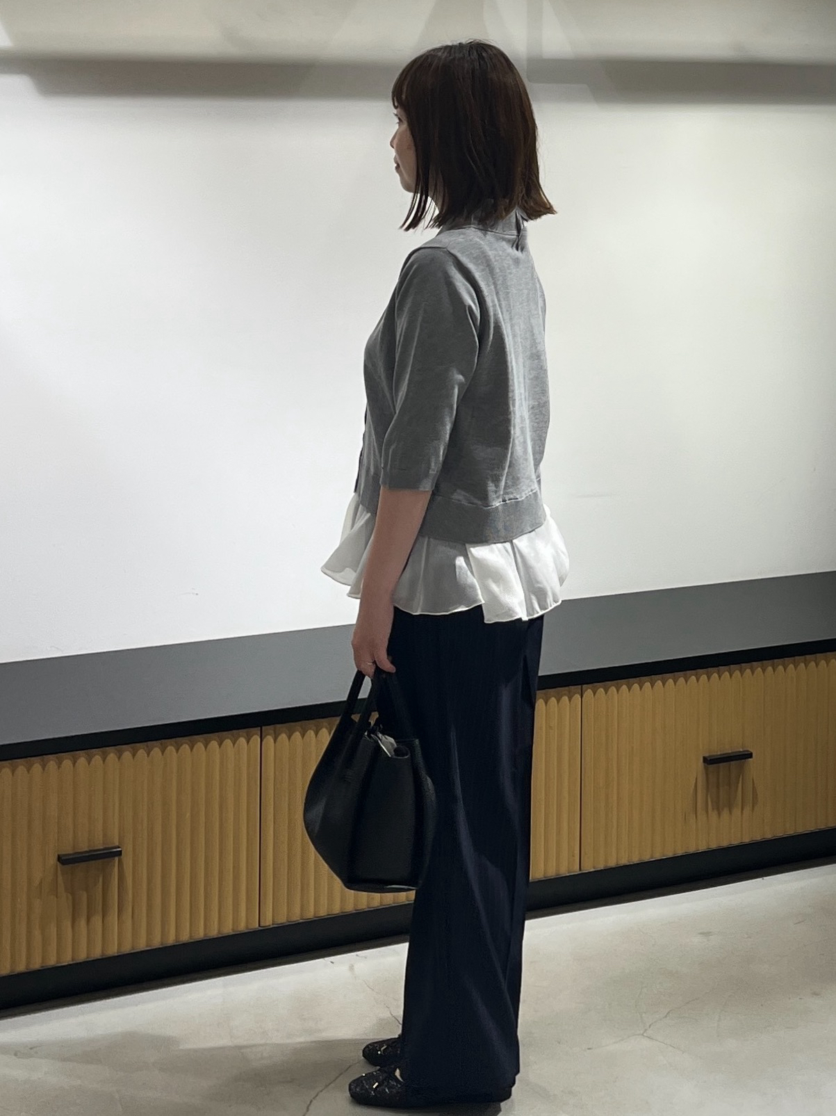 mikiさんの「OPAQUE.CLIP｜裾シアードッキングニット【洗濯機OK】」を使ったコーディネート