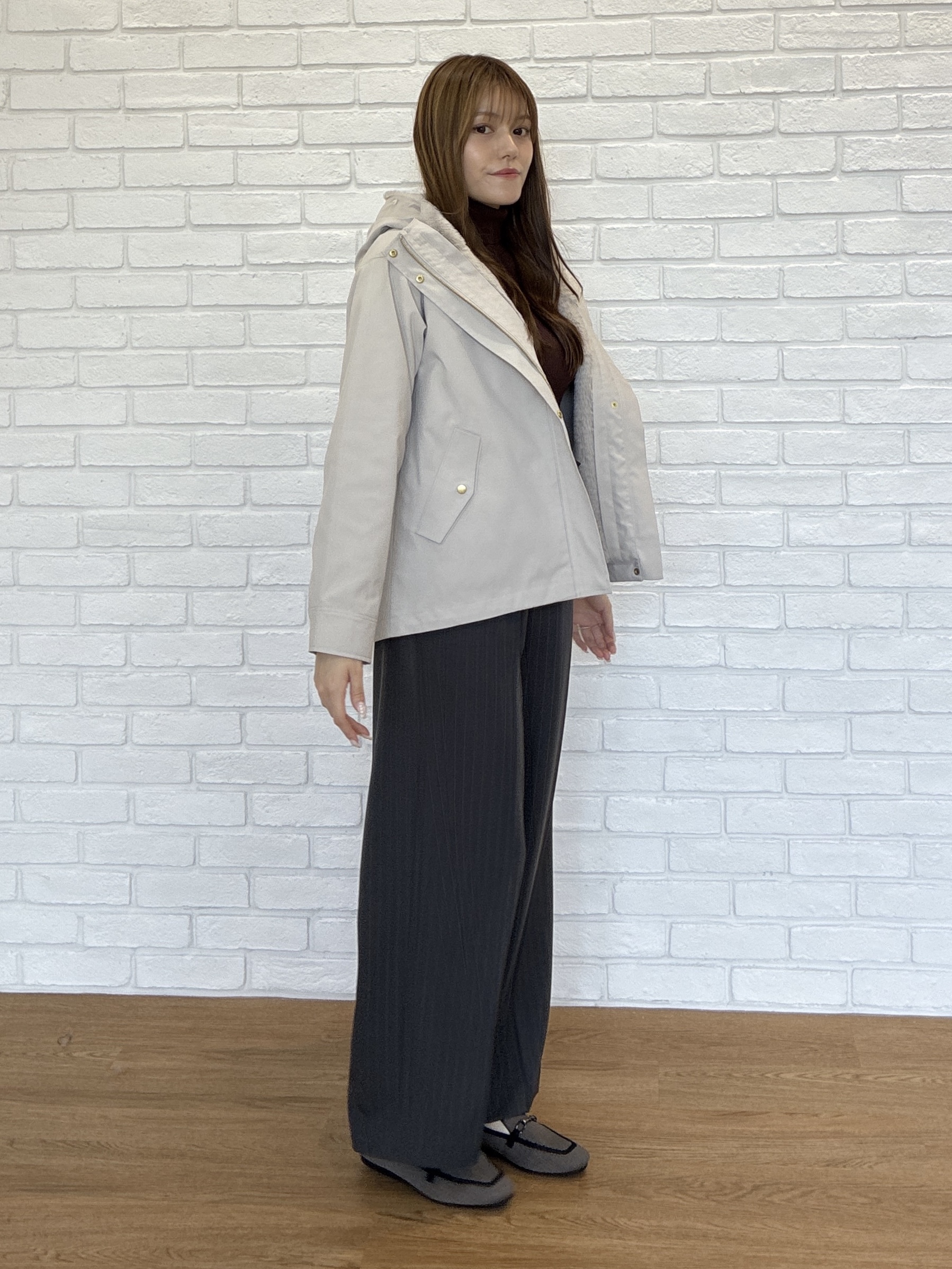 sayaさんの「SHOO･LA･RUE｜【洗濯機可/撥水/マルチWAY】ファーライナー付き 毎日欲張りマンパ」を使ったコーディネート