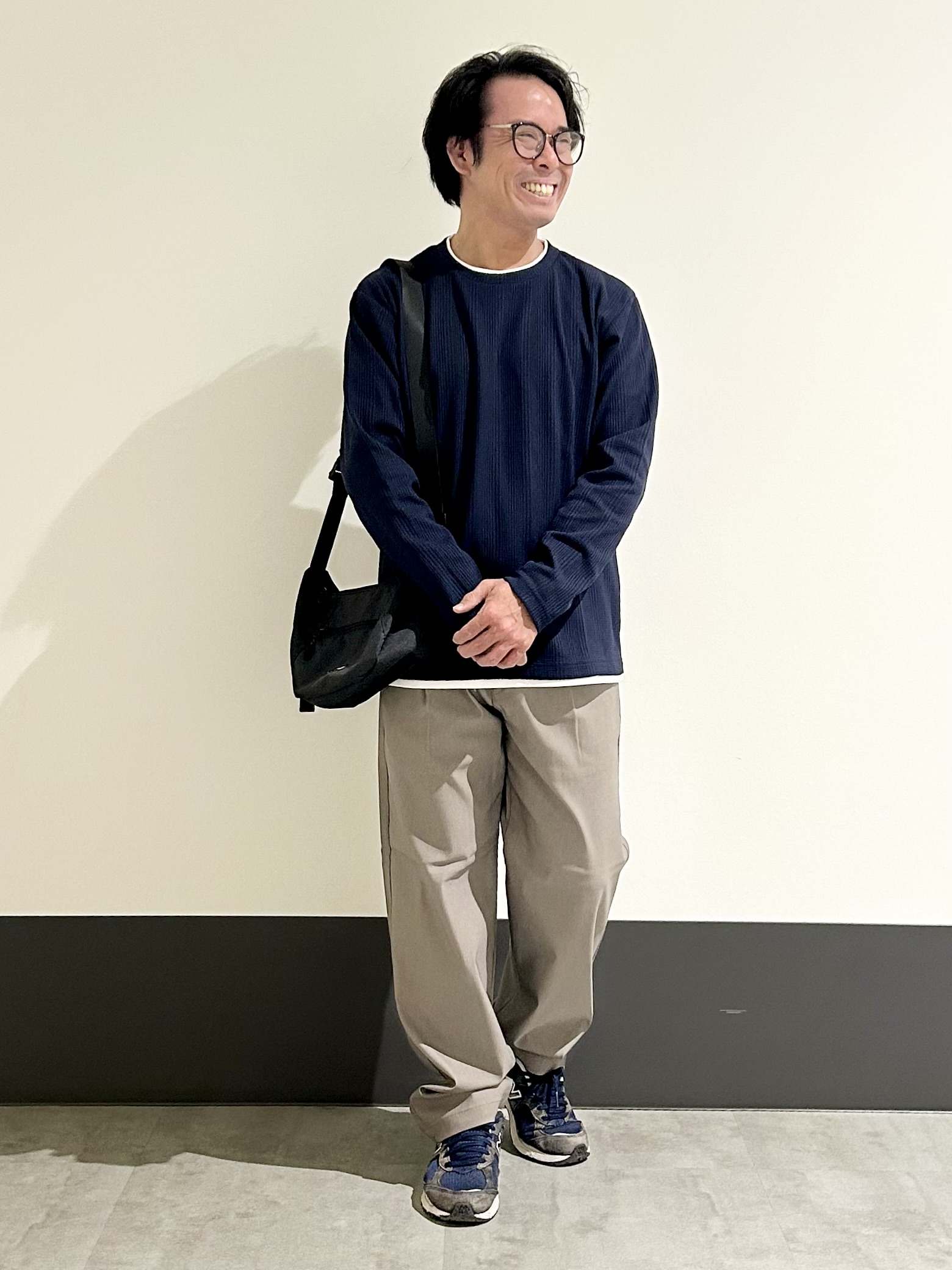 KENJI Iさんの「THE SHOP TK｜【洗濯機OK】ワッフル レイヤード 長袖Tシャツ」を使ったコーディネート