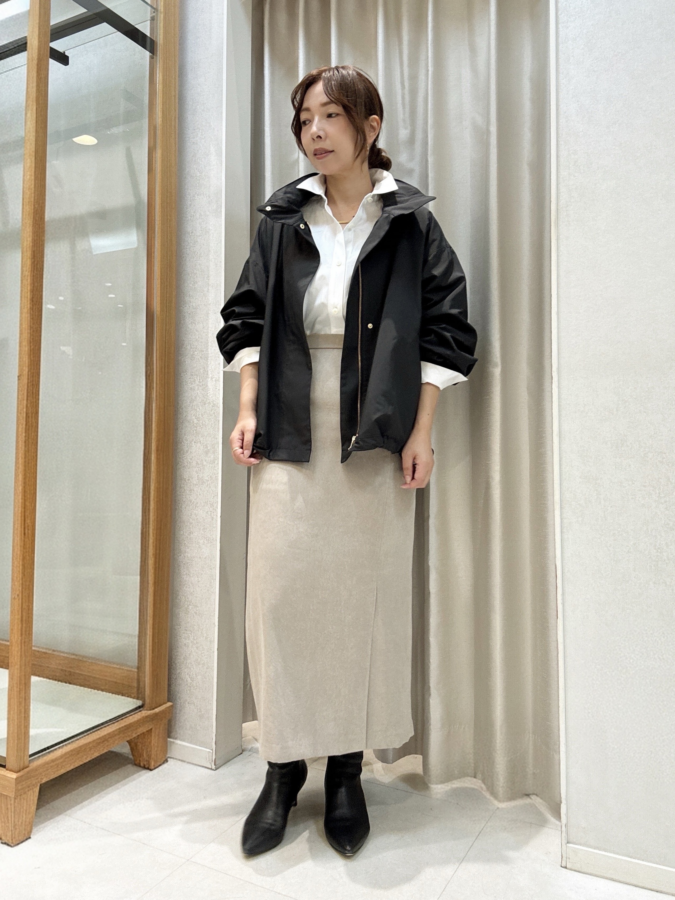 tomoさんの「UNTITLED｜【撥水/秋羽織り】タフタマウンテンパーカー」を使ったコーディネート