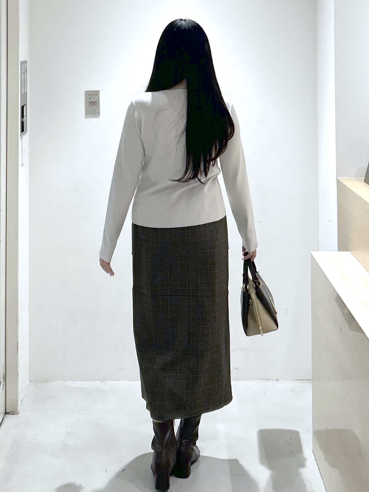 sayaさんの「OPAQUE.CLIP｜衿レースニットプルオーバー【洗濯機OK】」を使ったコーディネート